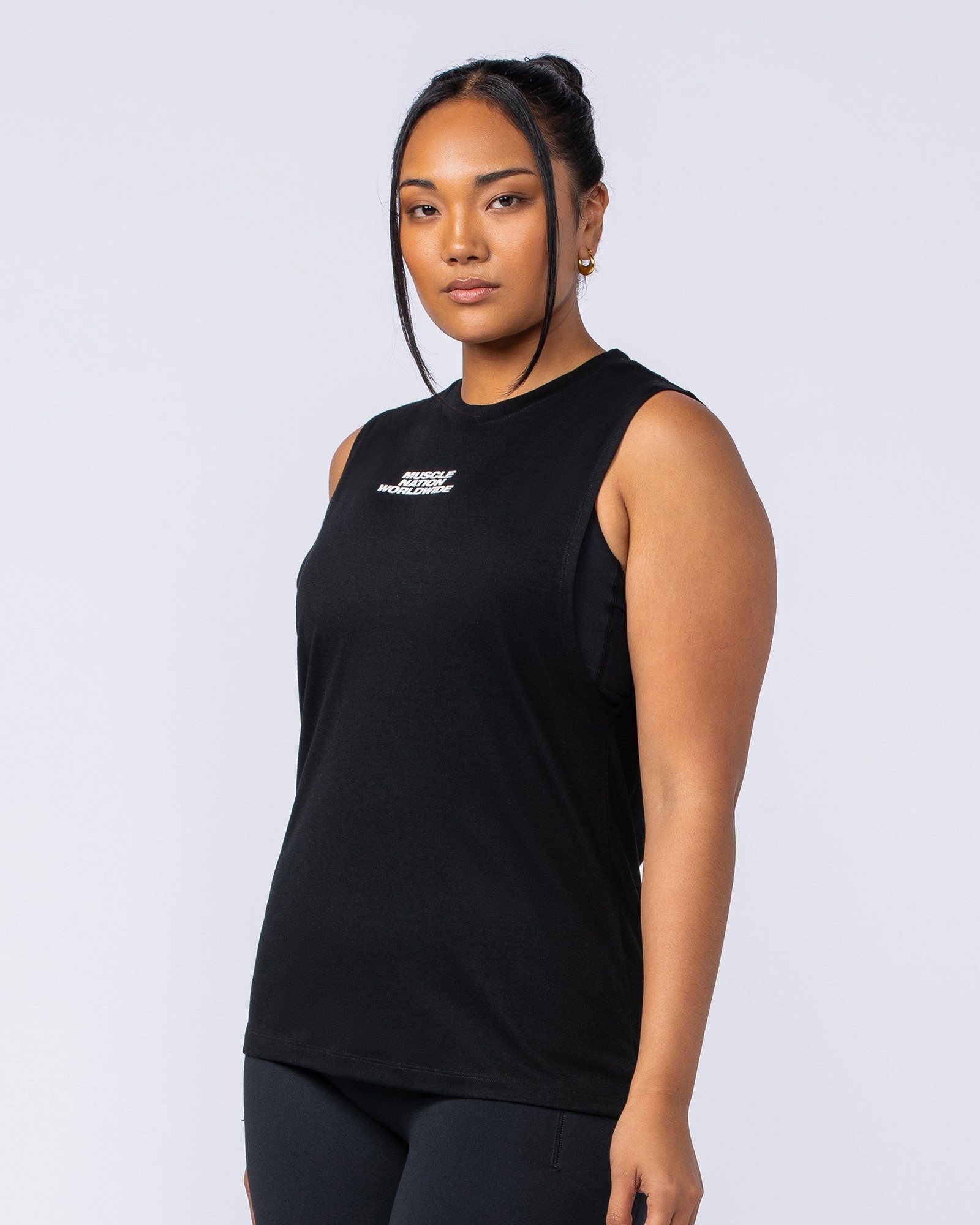Global Drop Arm Tank - Black