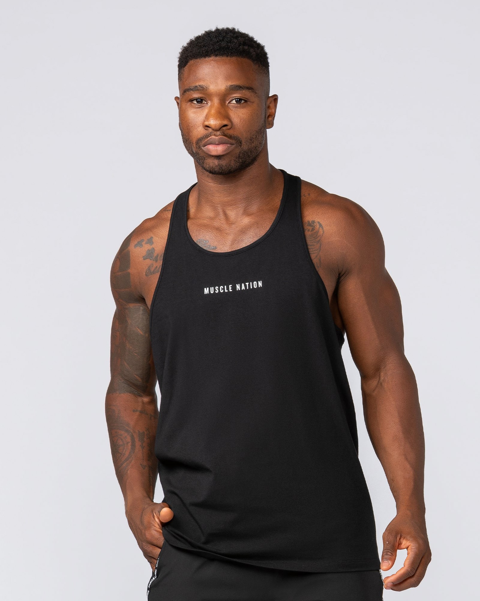 Infinite Y Back Singlet - Black