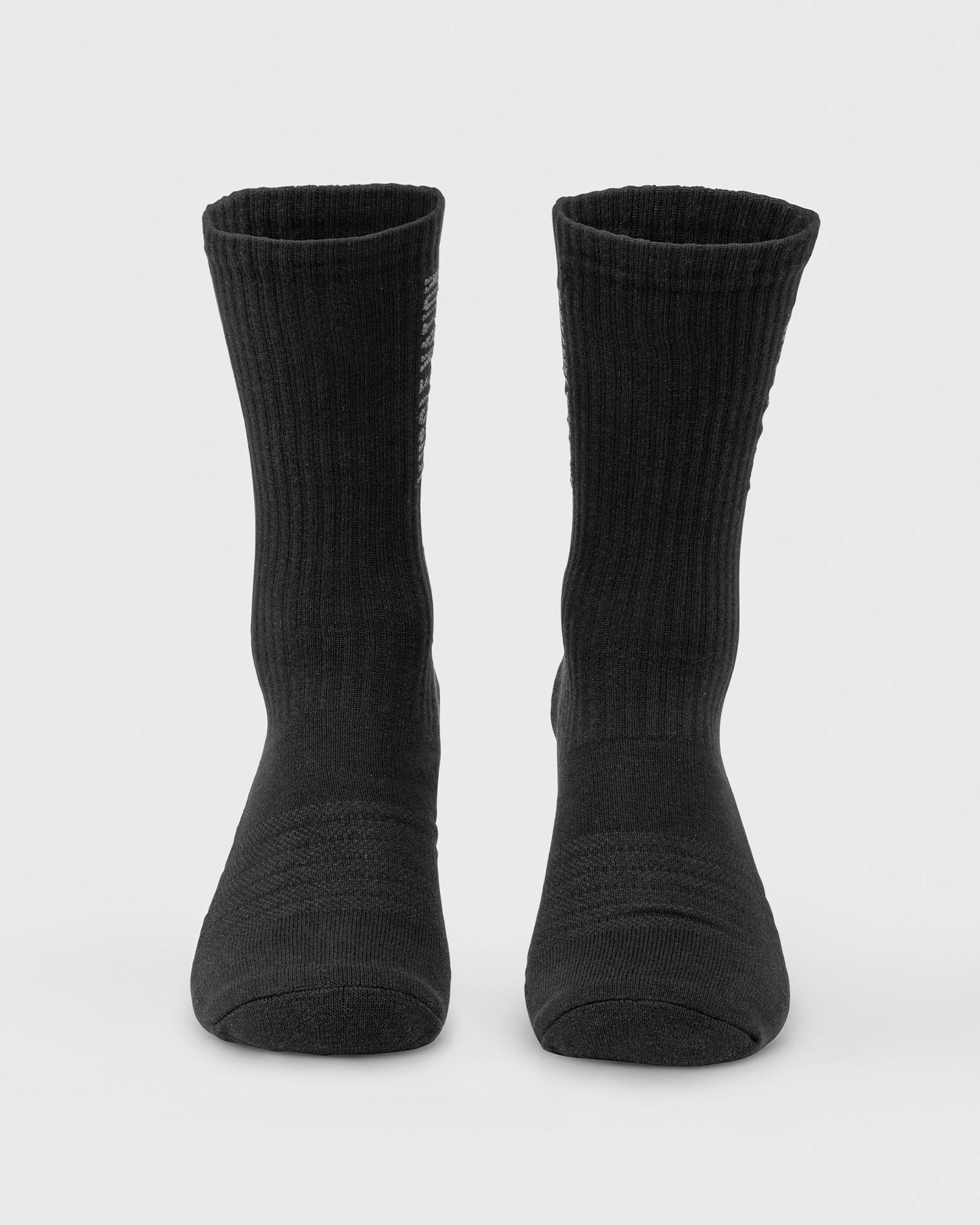Mens Linear Crew Sock (2x Pack) - Black