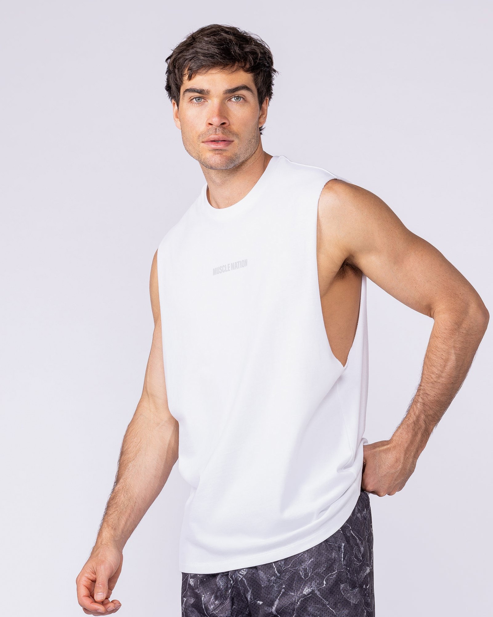 Training Drop Arm Tank - White