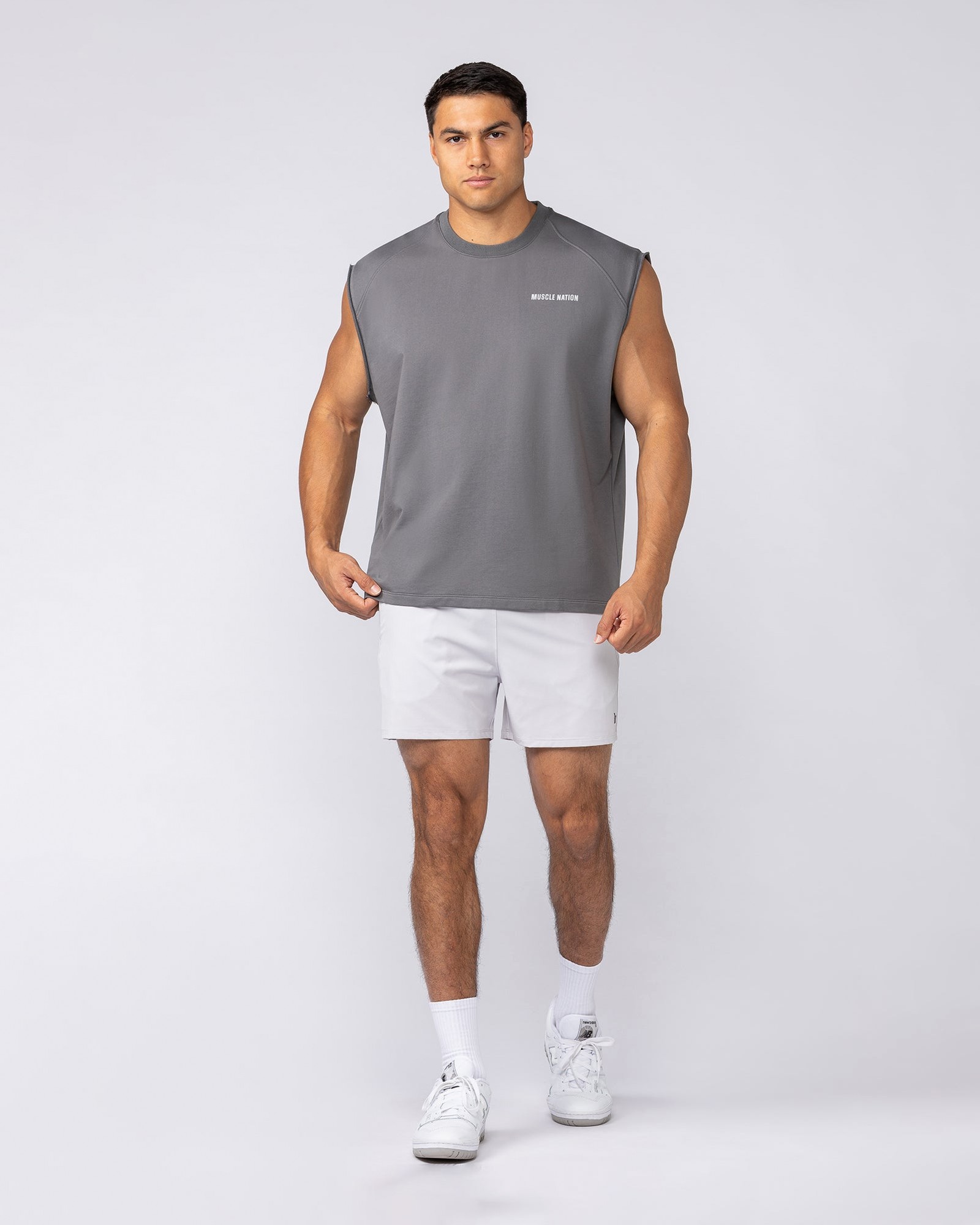 Essential Boxy Muscle Tank - Tornado