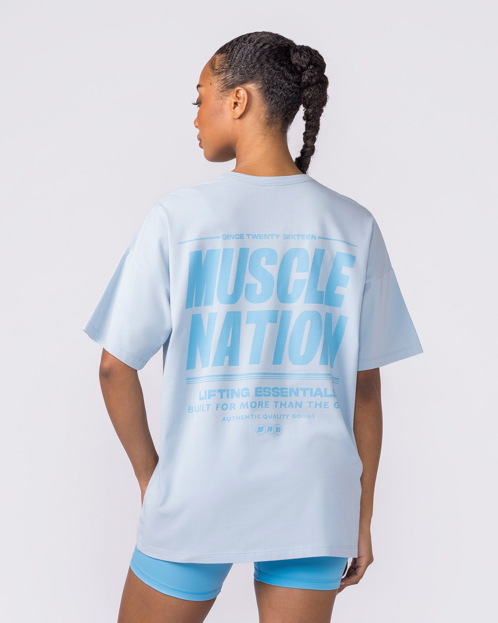 Kick-Start Oversized Tee - Bluebell