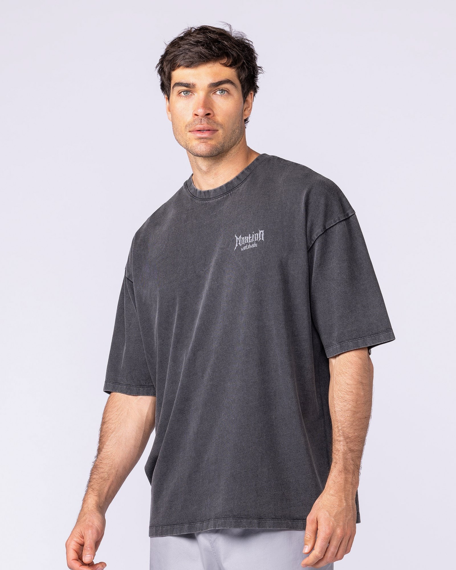 Metal Oversized Vintage Tee - Washed Black