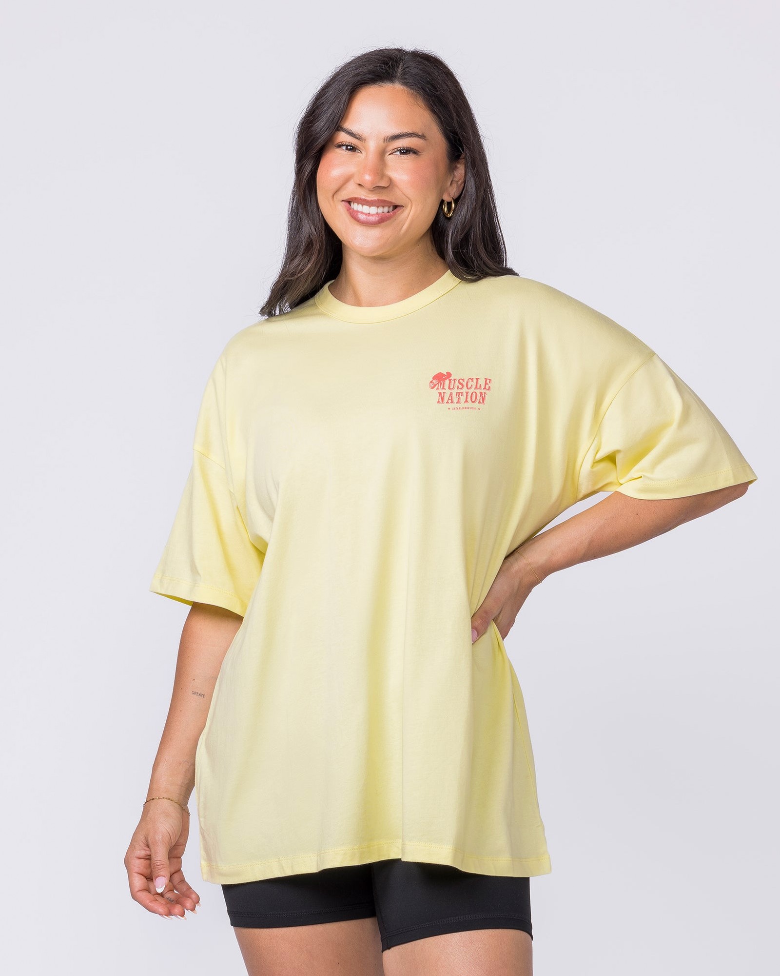 Meowdy Partner Oversized Tee - Limoncello