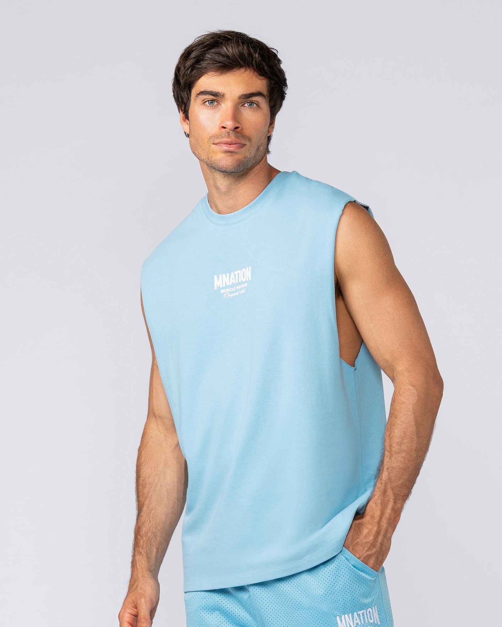 Heritage Muscle Tank - Light Blue