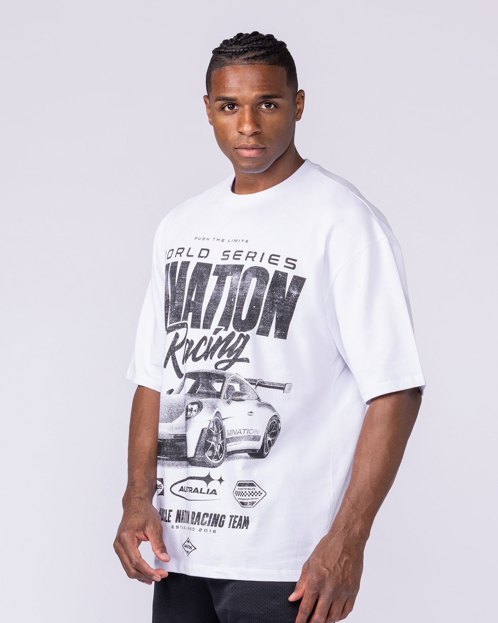 Push The Limits Oversized Tee - White