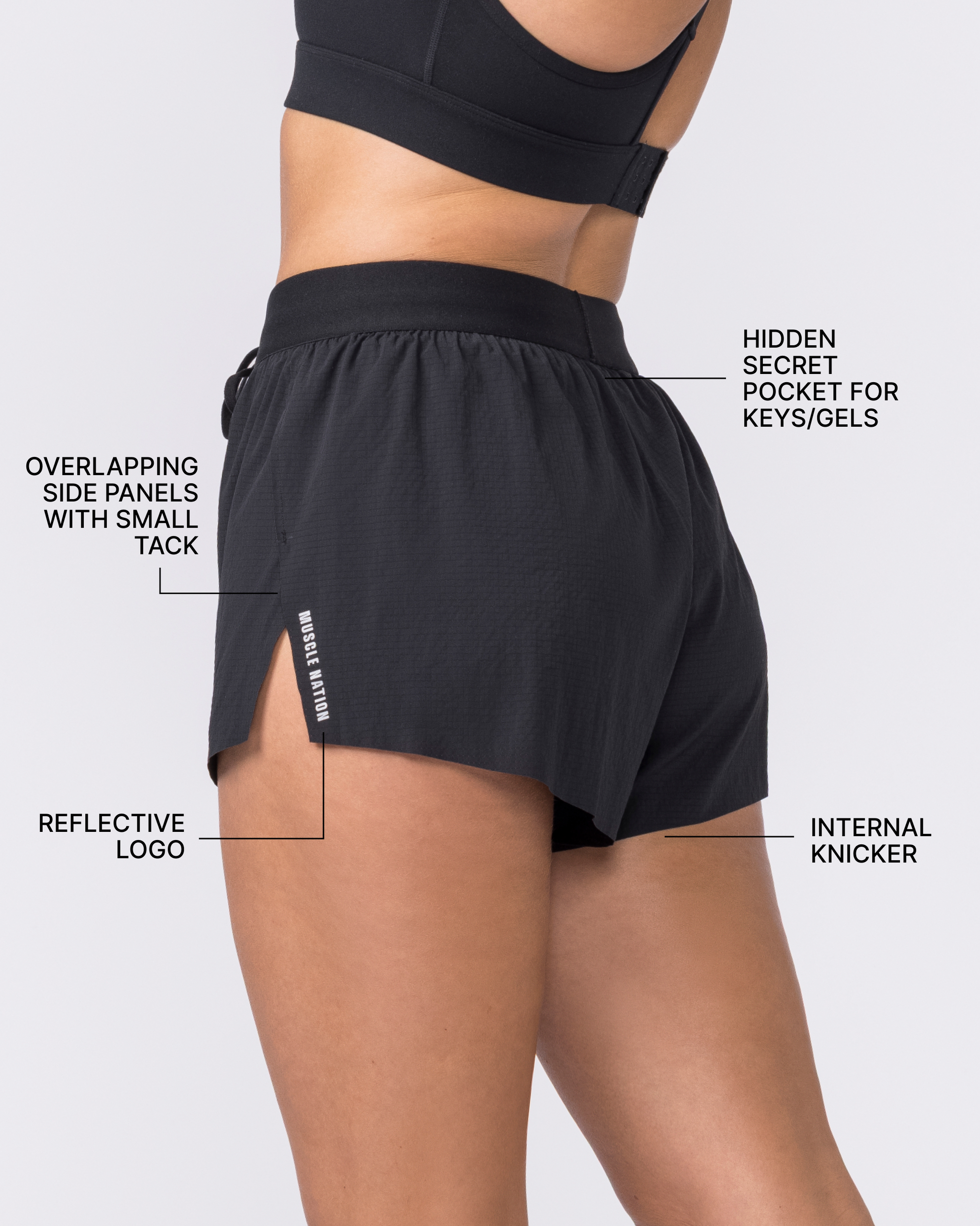 Tempo 3" Run Shorts - Black