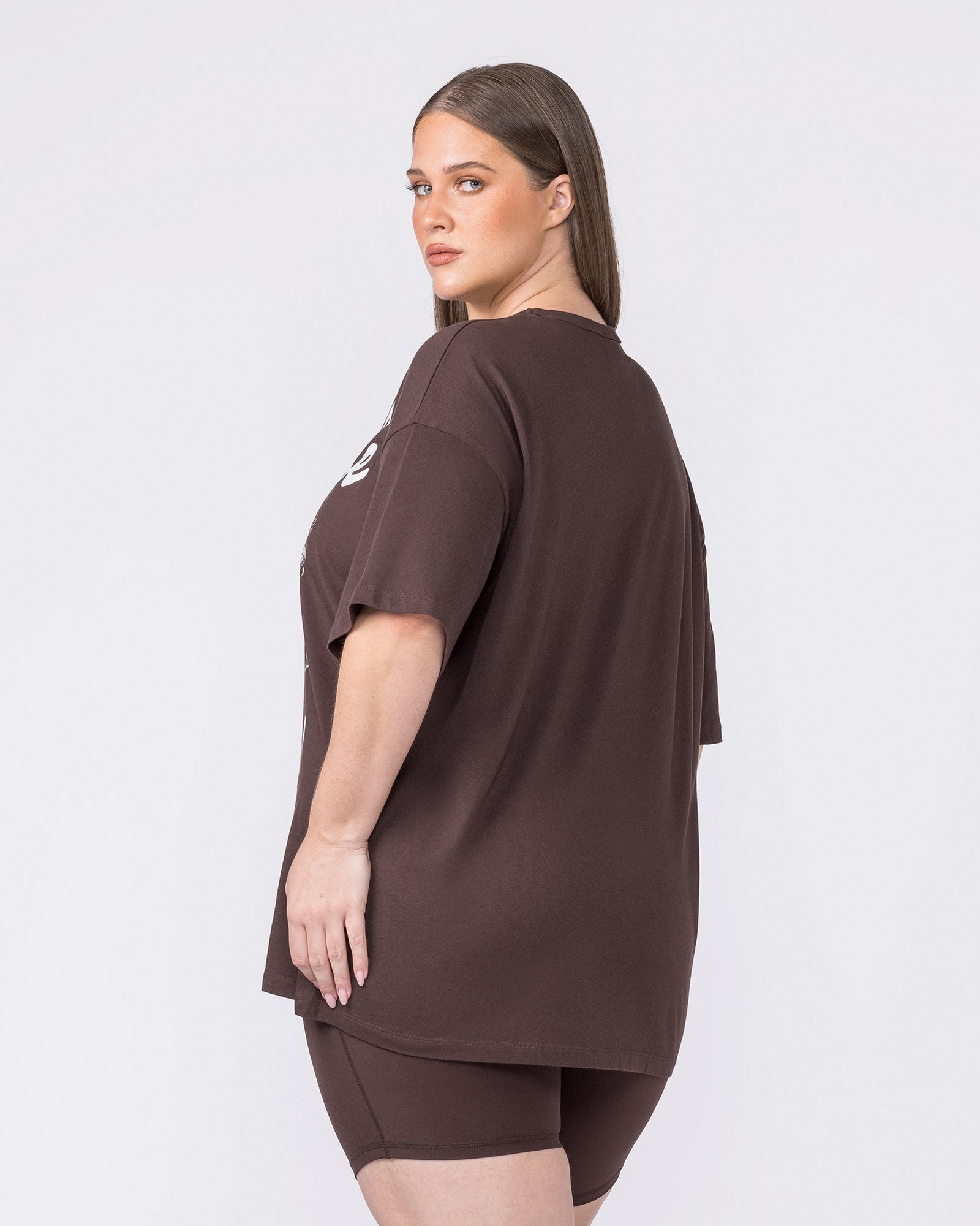 Disco District Oversized Tee - Cocoa