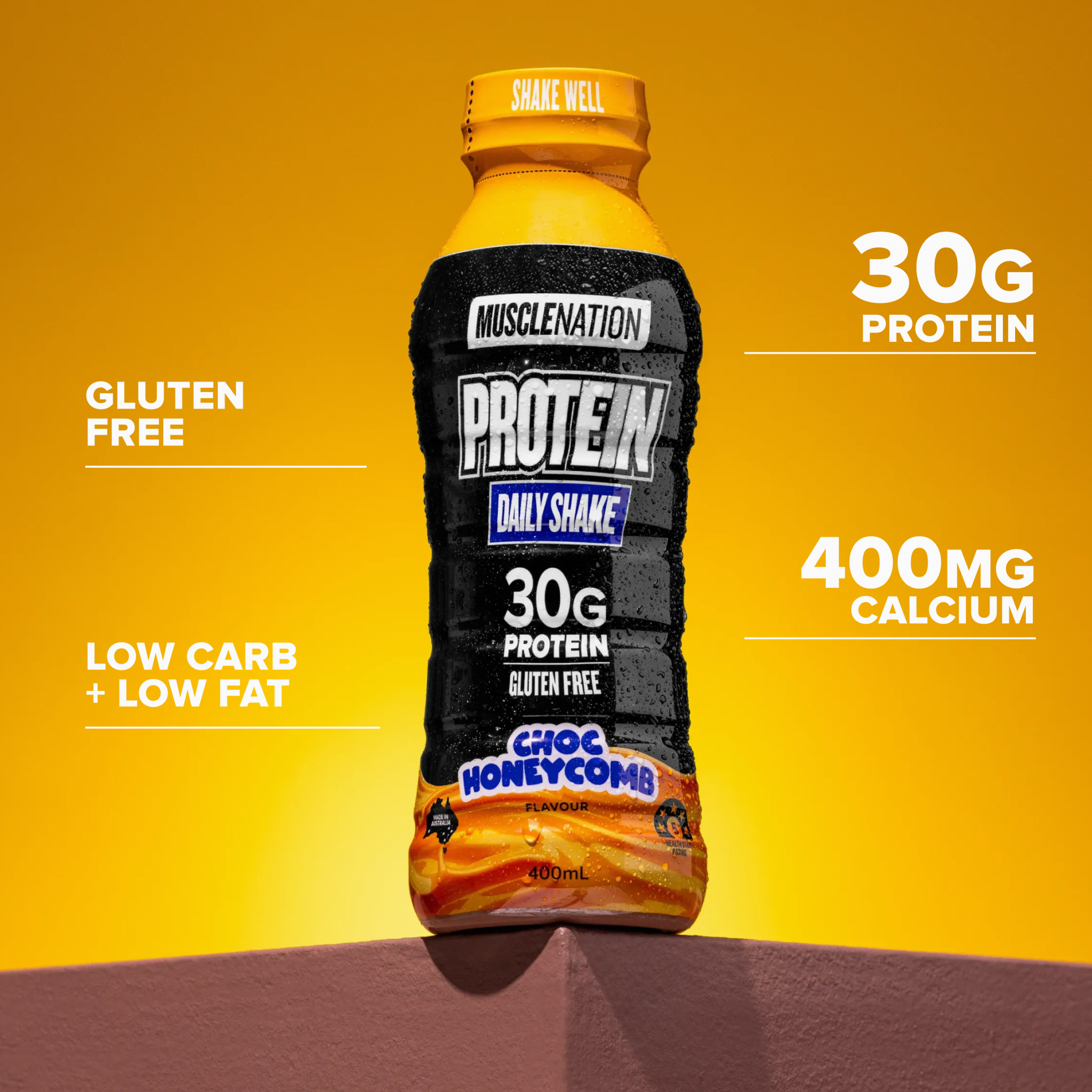 Protein Shake RTD - Choc Honeycomb 400ml Bottle (6 Pack)