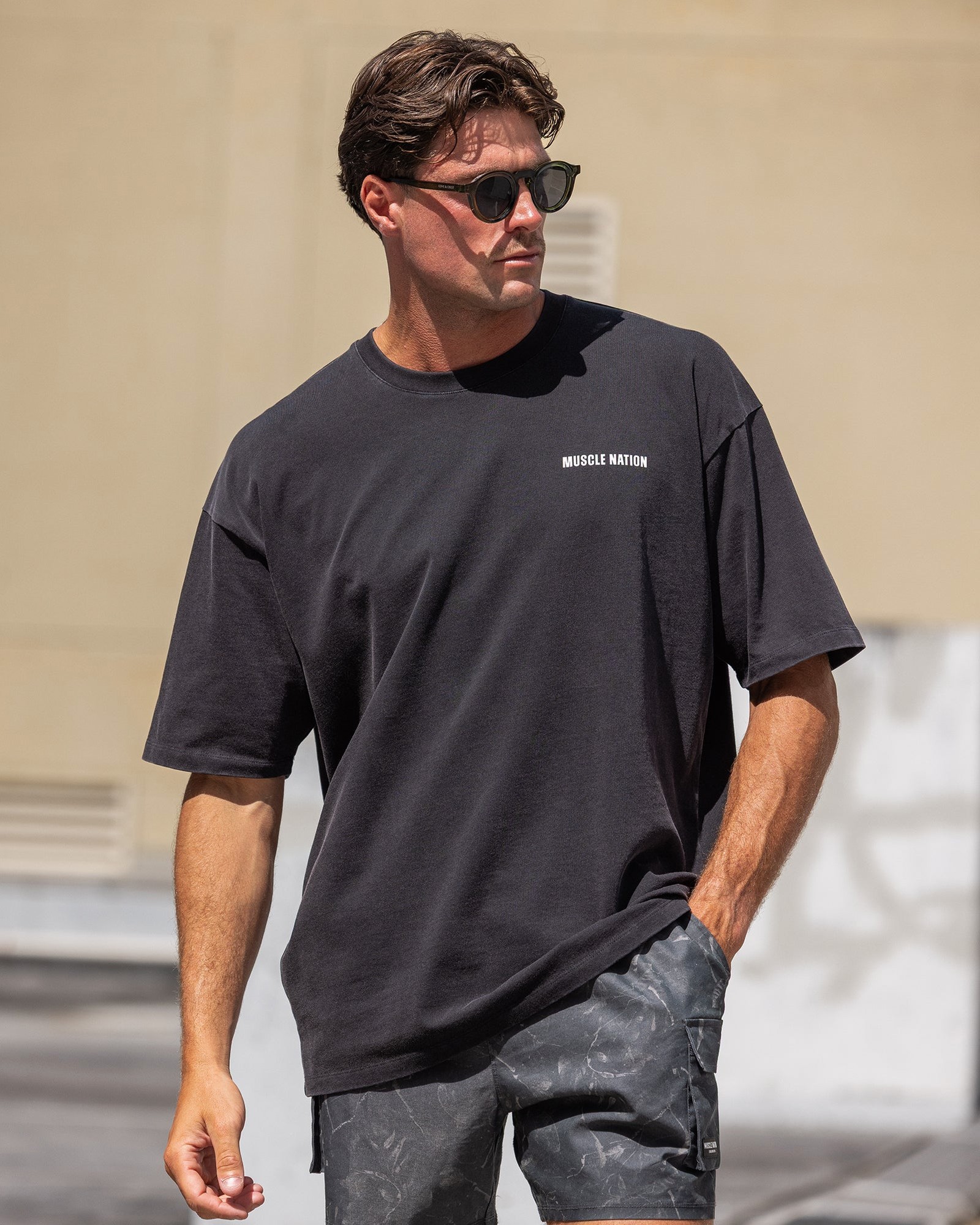 Essential Oversized Vintage Tee - Washed Black