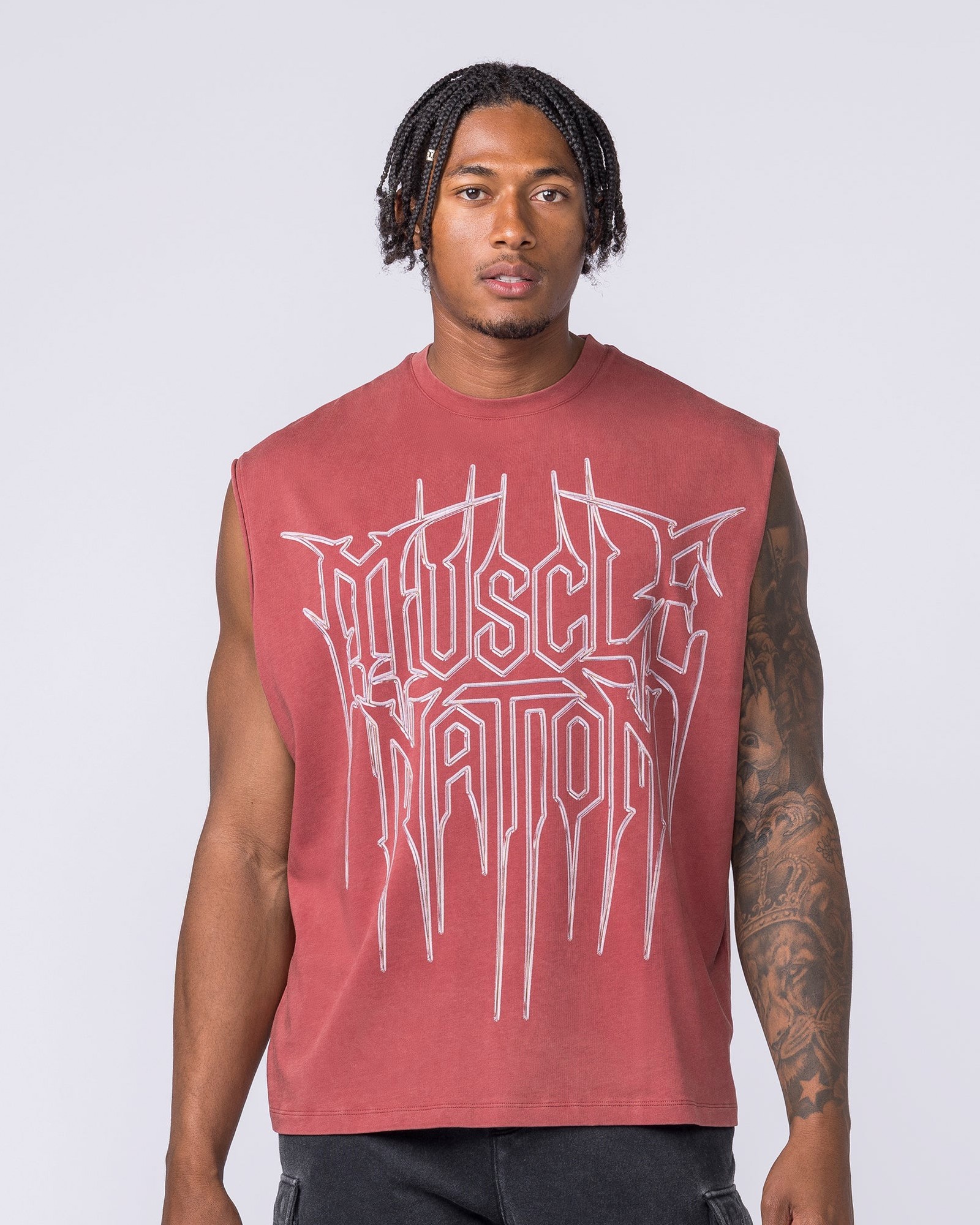 Metalcore Vintage Boxy Muscle Tank - Washed Rust