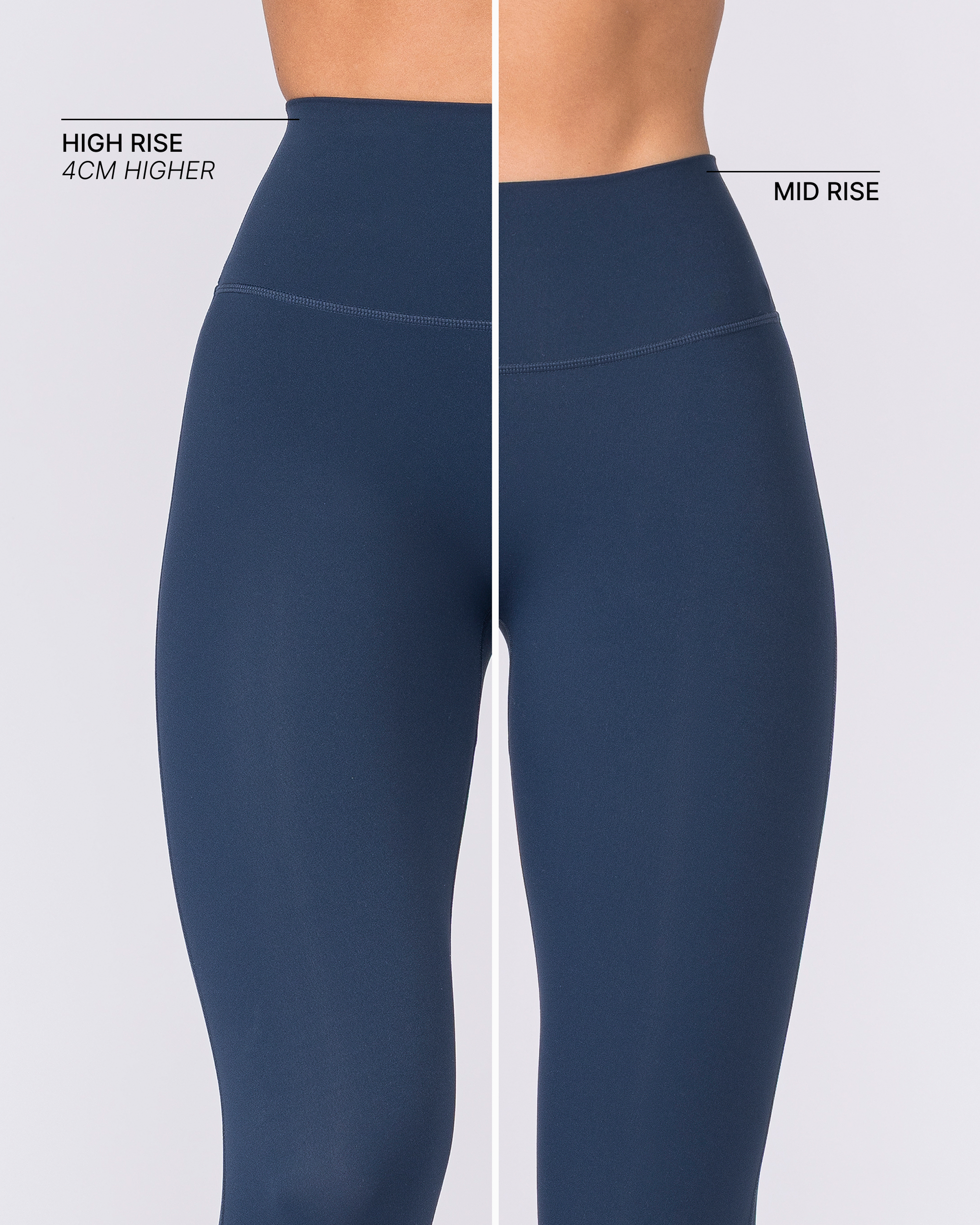 Aura Peachy High Invisible Scrunch Ankle Leggings - Navy