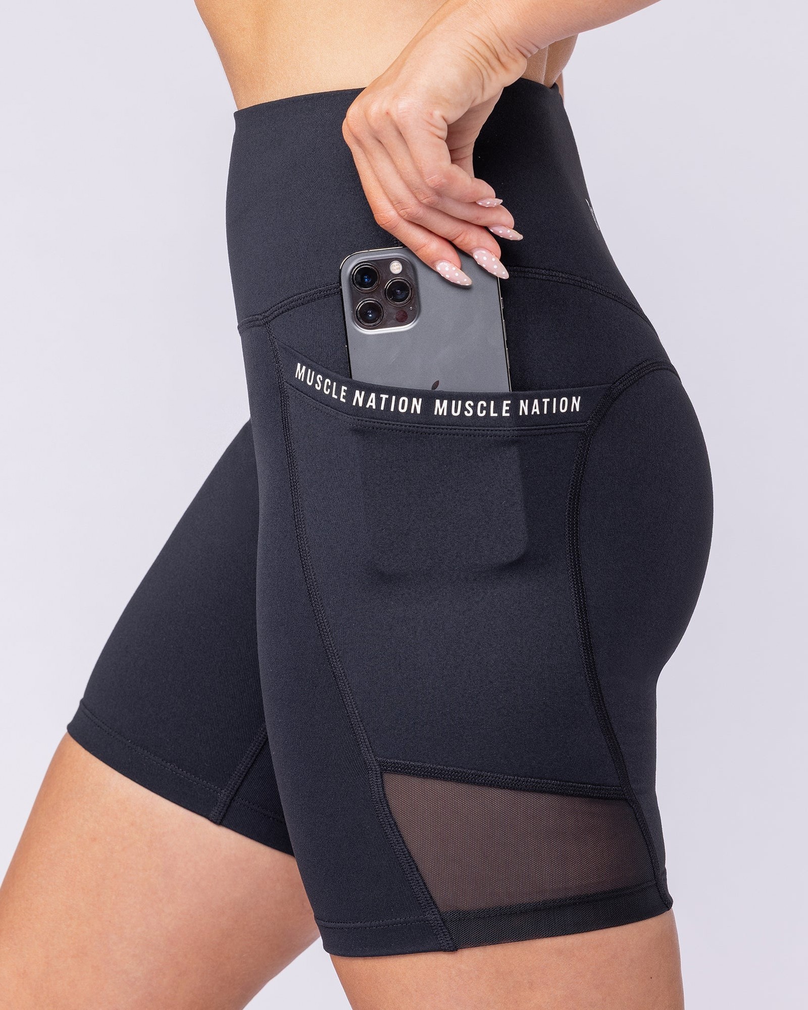 Illusion Signature Pocket Bike Shorts - Black