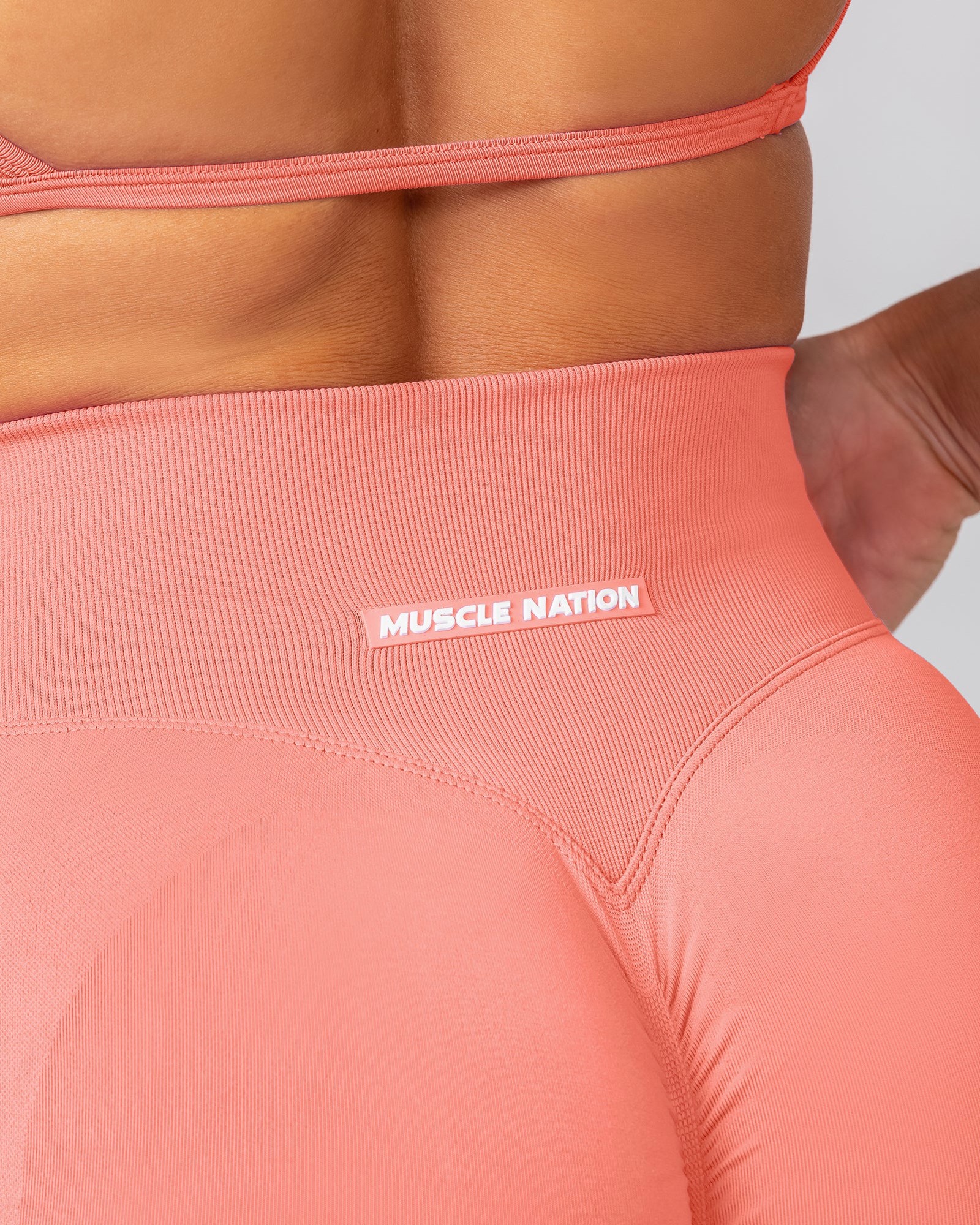 Sculpt Seamless Midway Shorts - Peach Tea