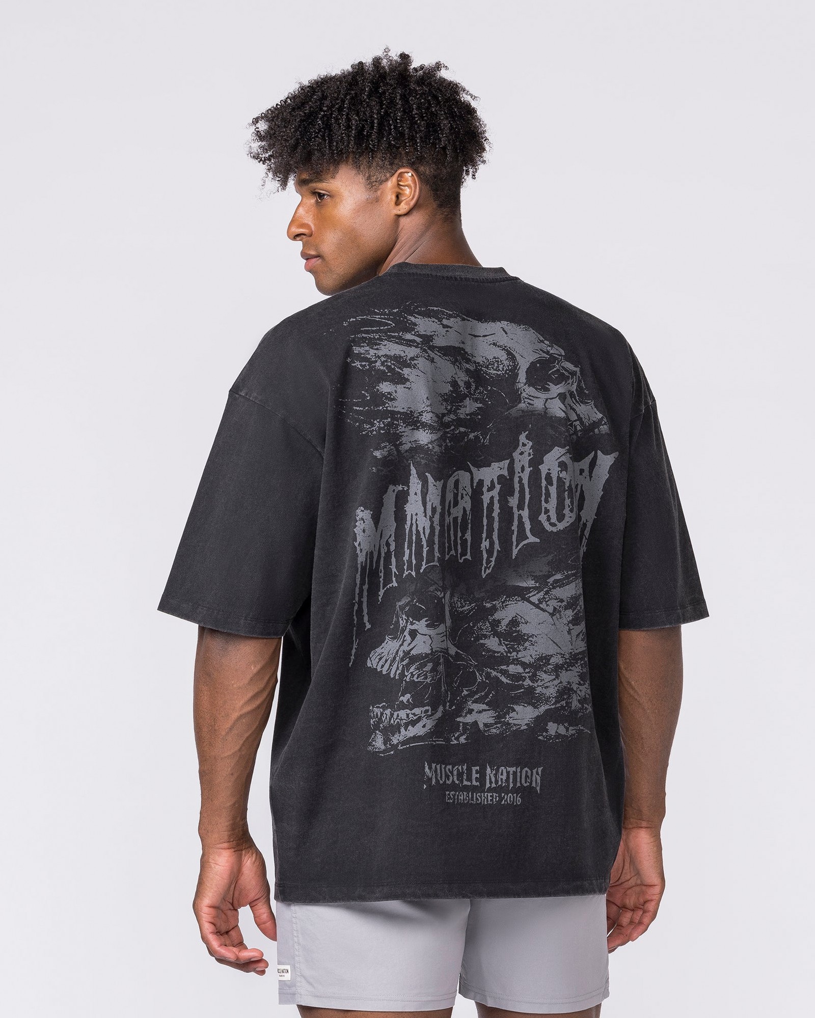 Ruins Oversized Vintage Tee - Washed Black