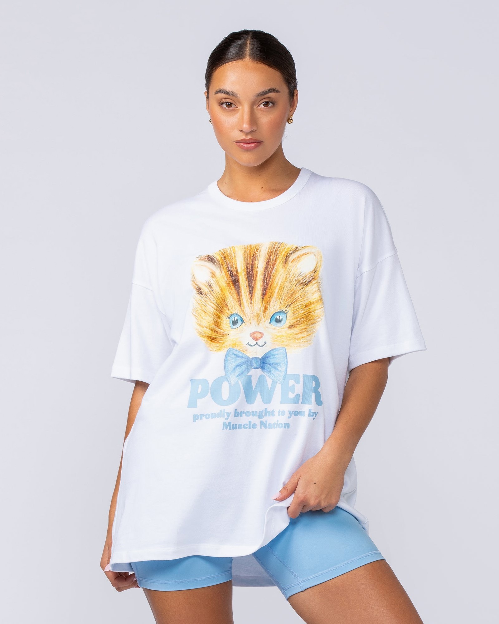 P Power Oversized Tee - White