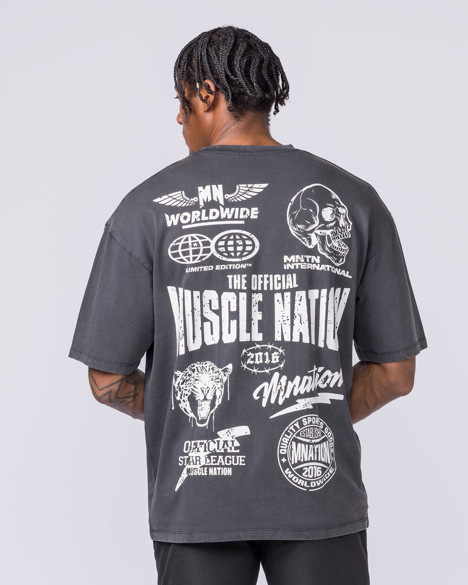 Archives Oversized Vintage Tee - Washed Black