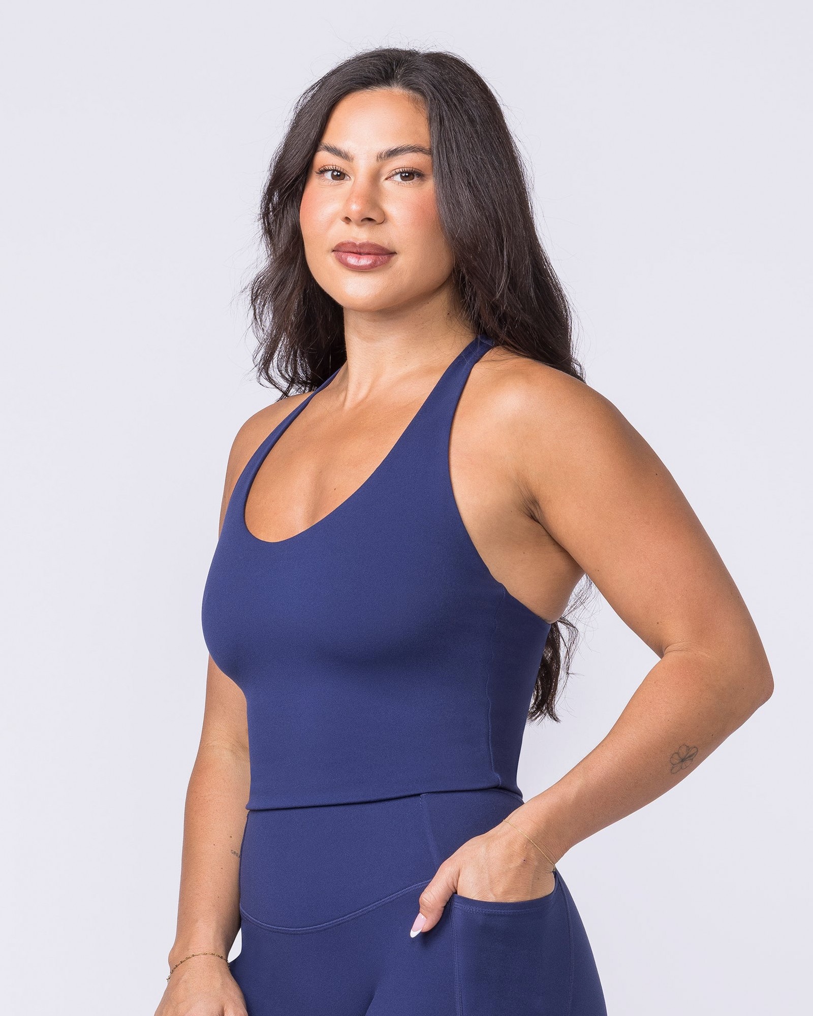 Everyday Form Cropped Tank - Classic Navy