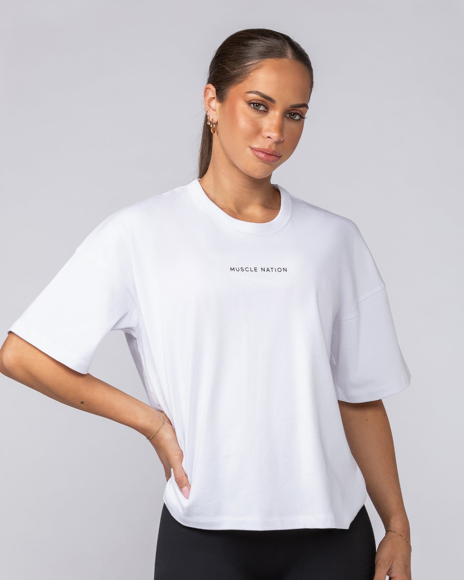 Boxy Fit Tee - White