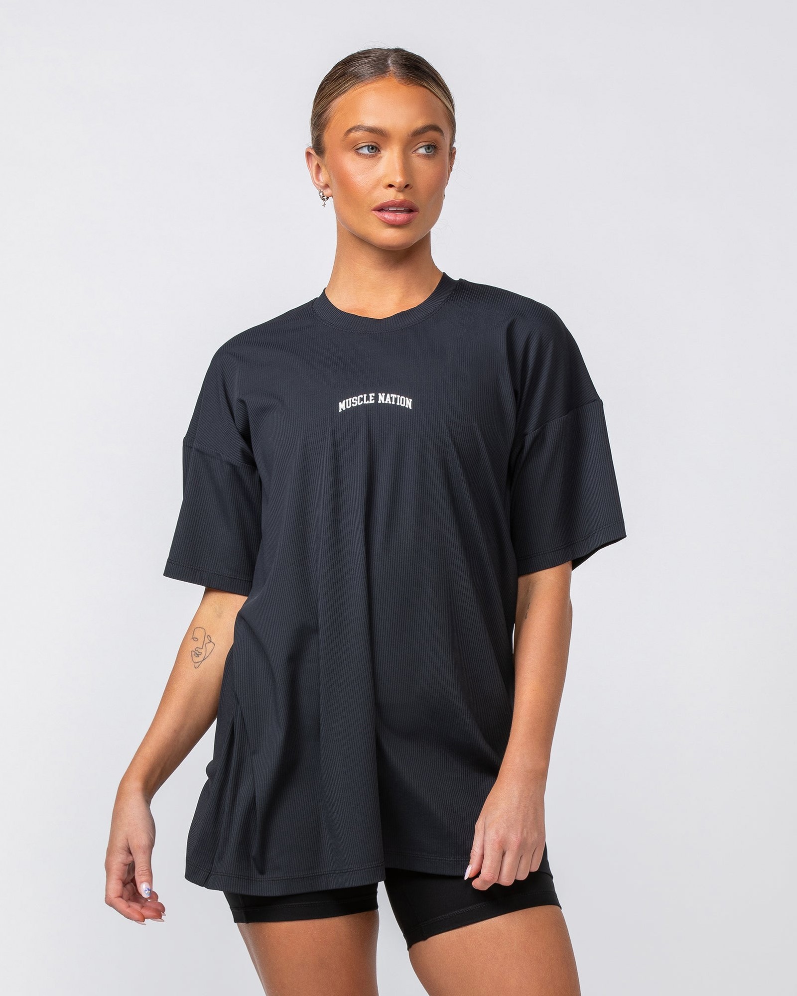 Relaxed Rib Training Tee - Black