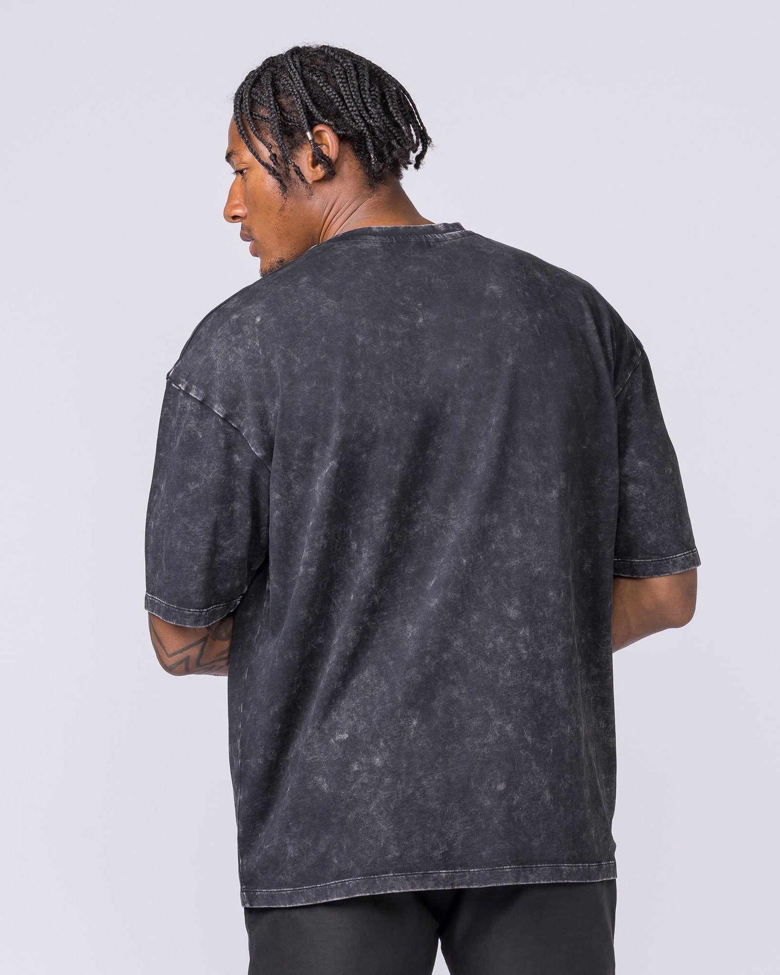 Full Throttle Oversized Vintage Tee - Washed Black