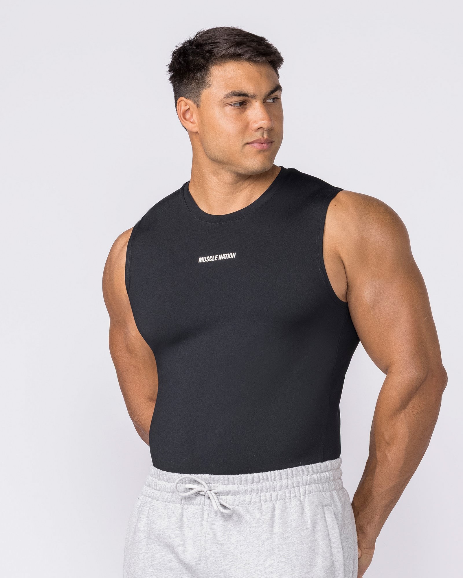 Apex Sleeveless Tee - Black