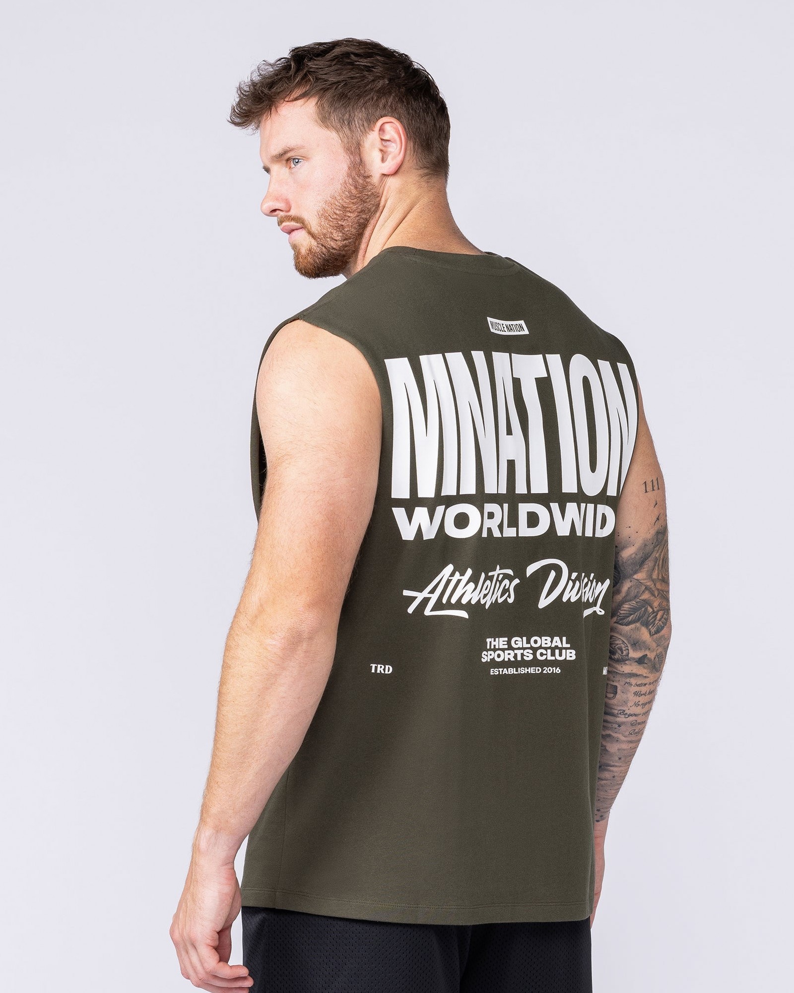 Athletic Division Muscle Tank - Dark Khaki