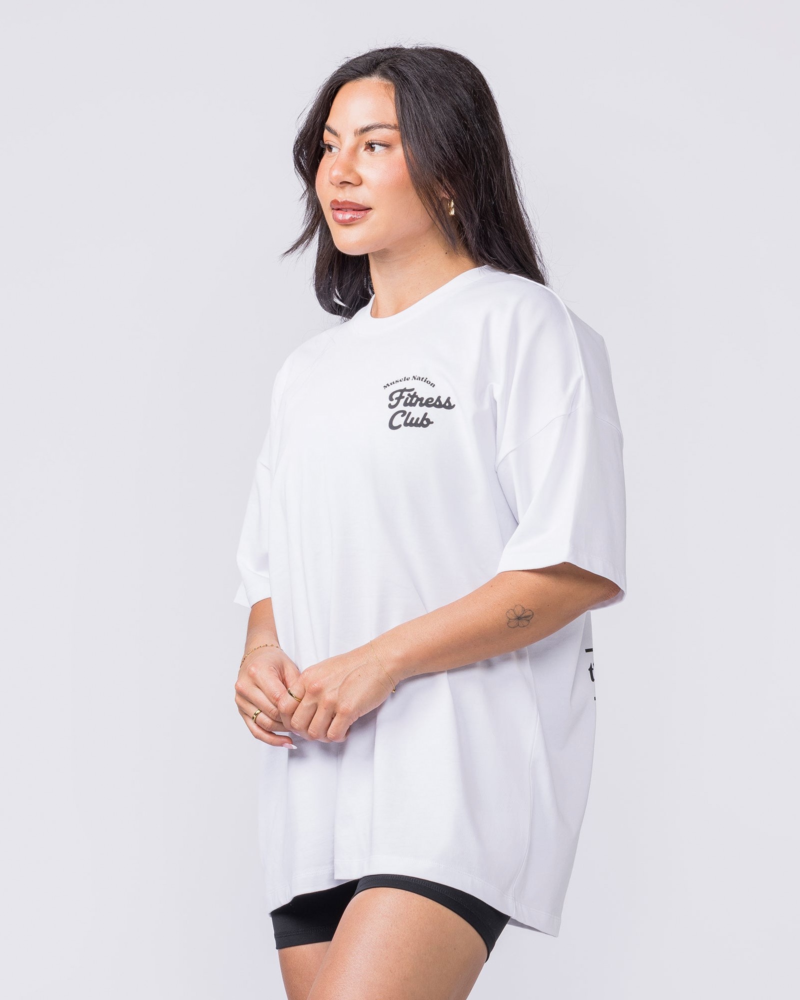 Fizz Oversized Tee - White