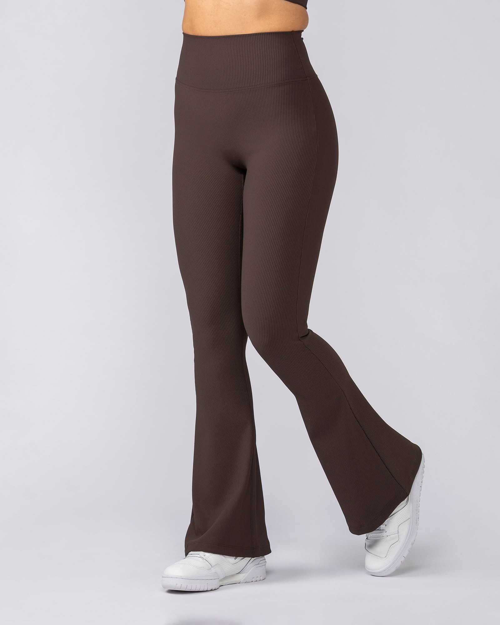 Zero Rise Rib Flare Leggings - Cocoa