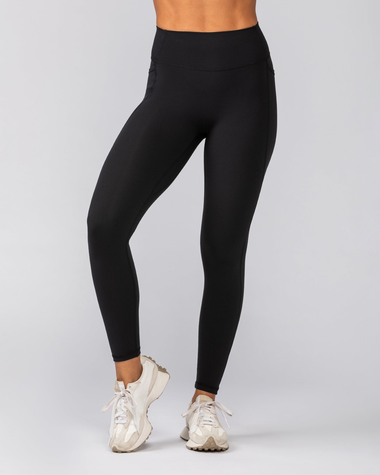 Liberty Pocket Ankle Length Leggings - Black