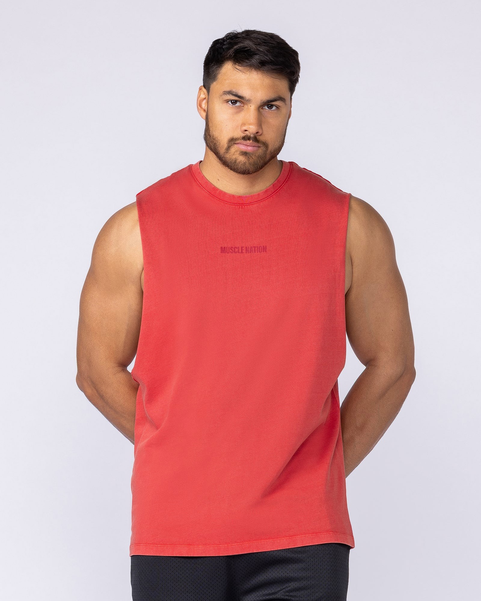 Vintage Training Drop Arm Tank - Washed Red