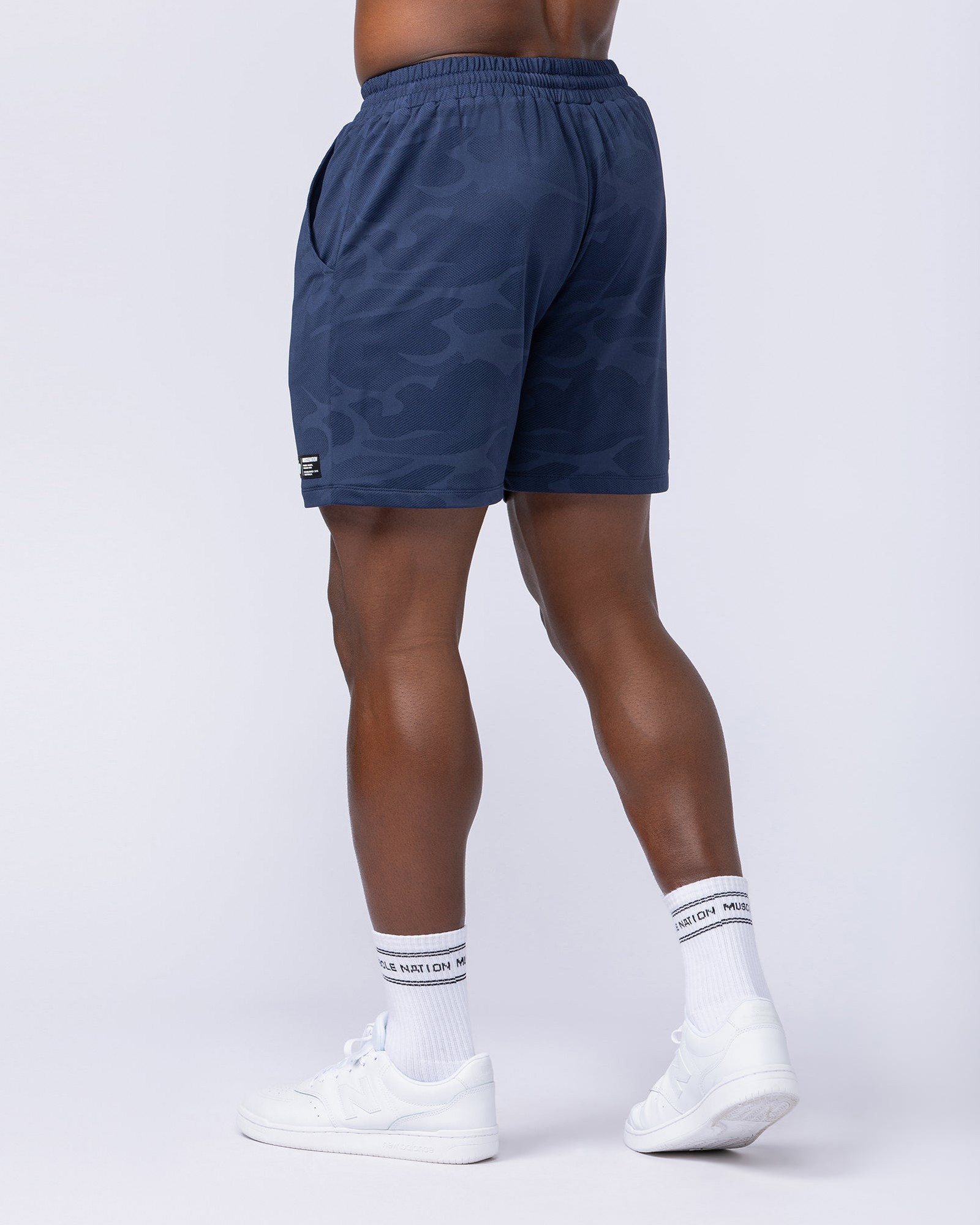 Tech Camo Lay Up 5" Shorts - Navy Camo