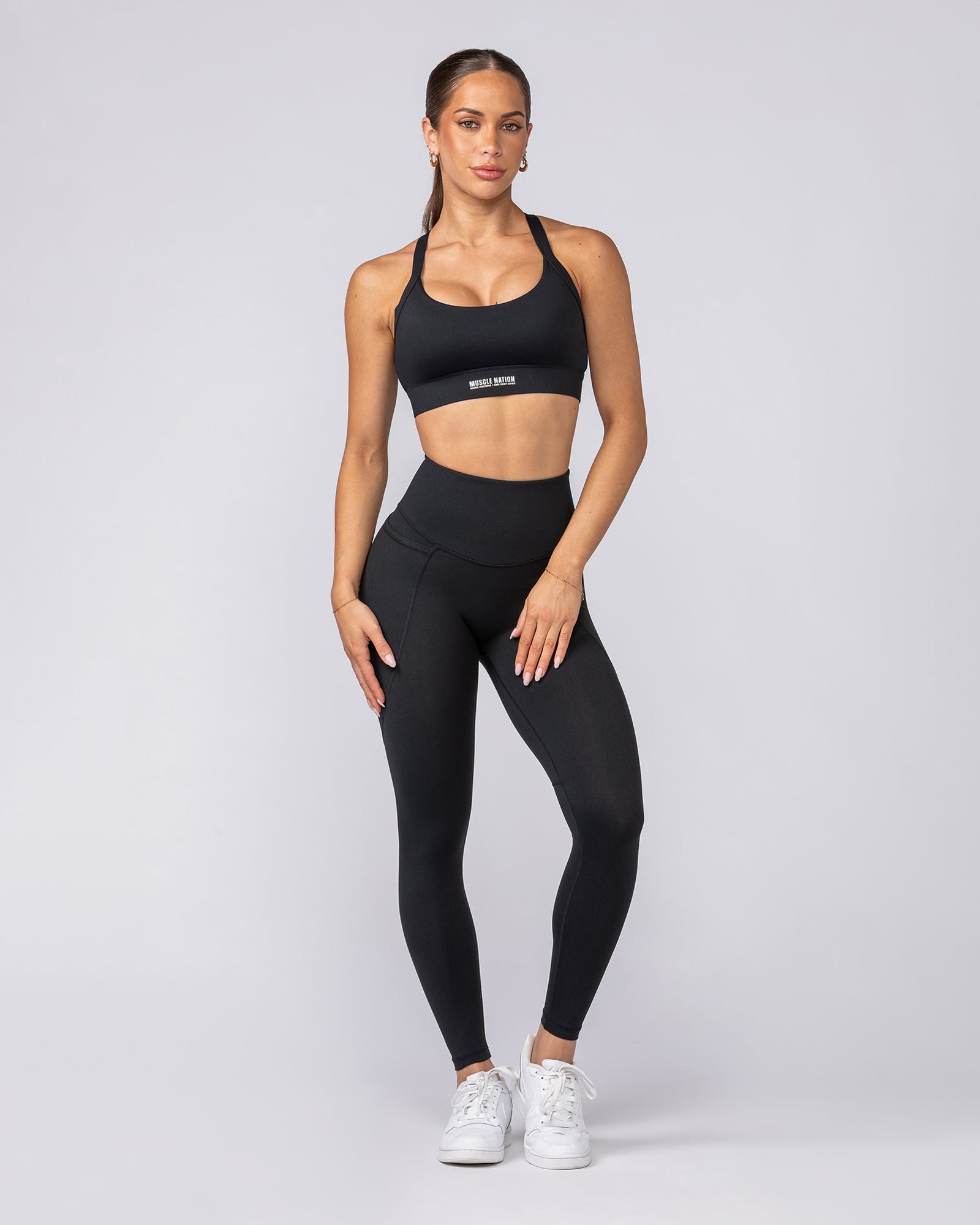 Signature Boost Pocket Ankle Length Leggings - Black