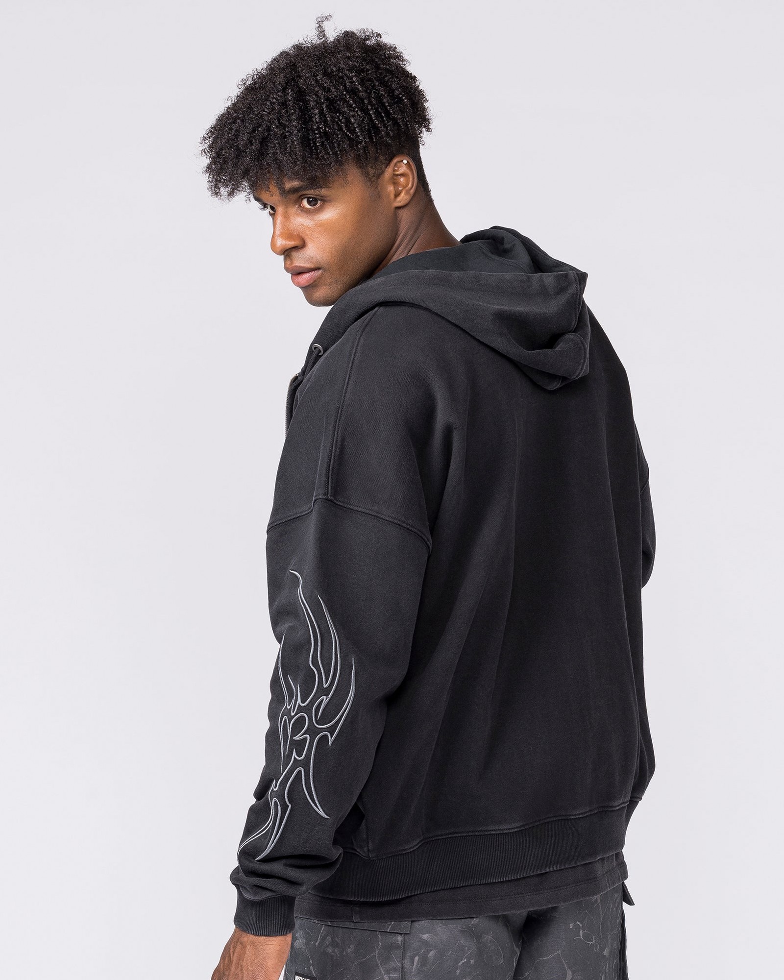 Breakout Vintage Zip Hoodie - Washed Black