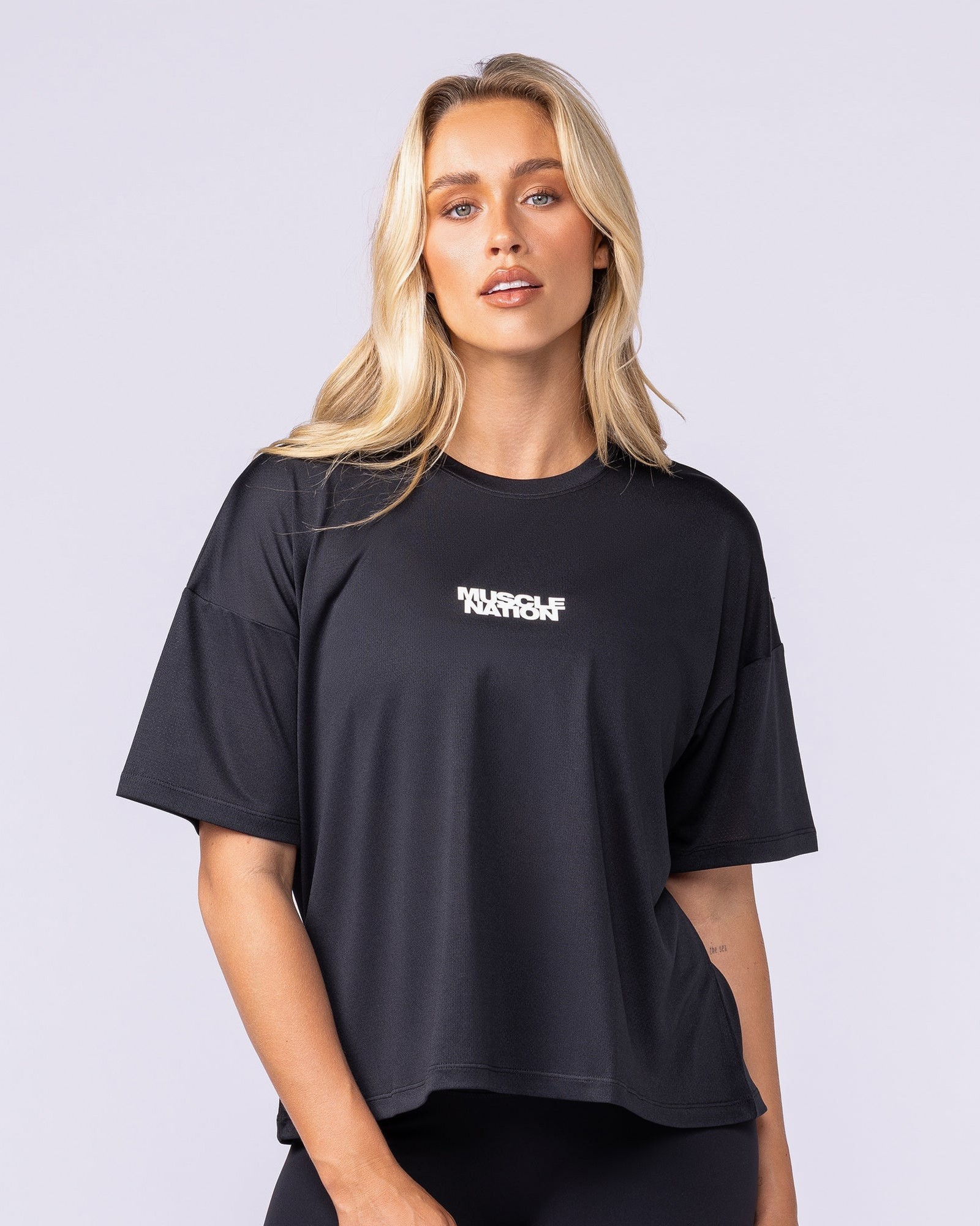 Boxy Training Tee - Black