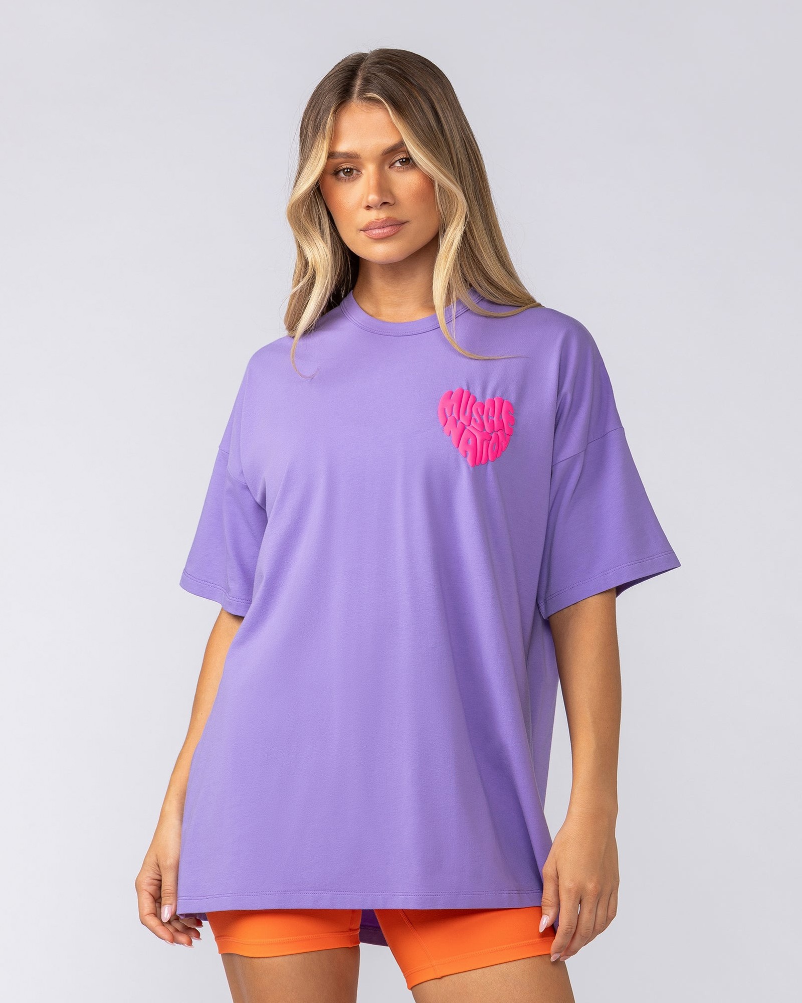 Peachy Oversized Tee - Orchid
