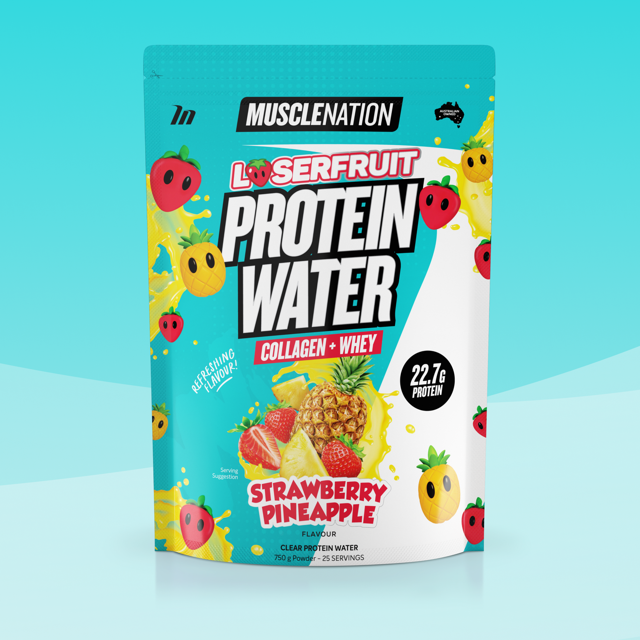 LOSERFRUIT PROTEIN WATER - Strawberry Pineapple - 25 serves