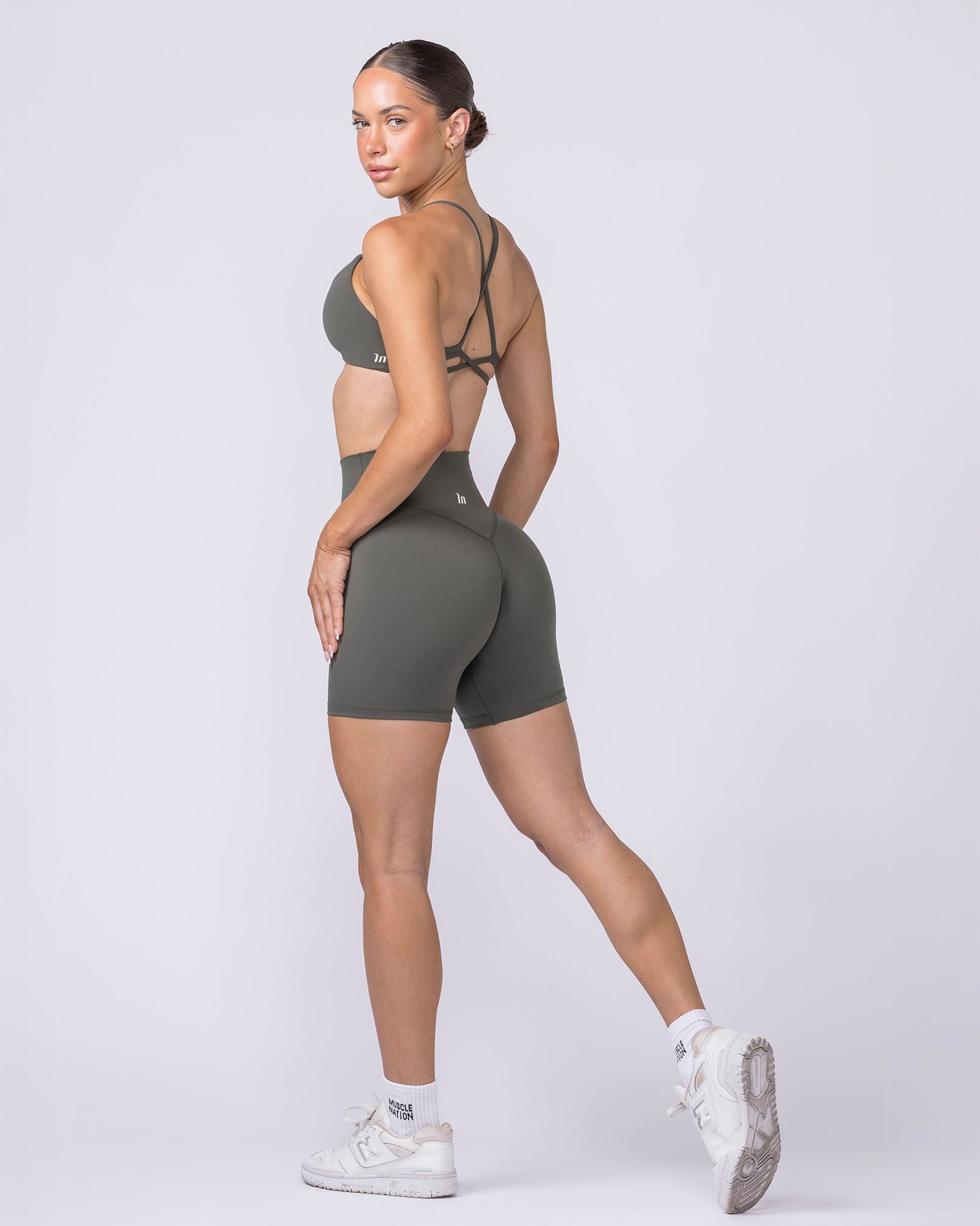 Liberty High Rise Bike Shorts - Eucalyptus