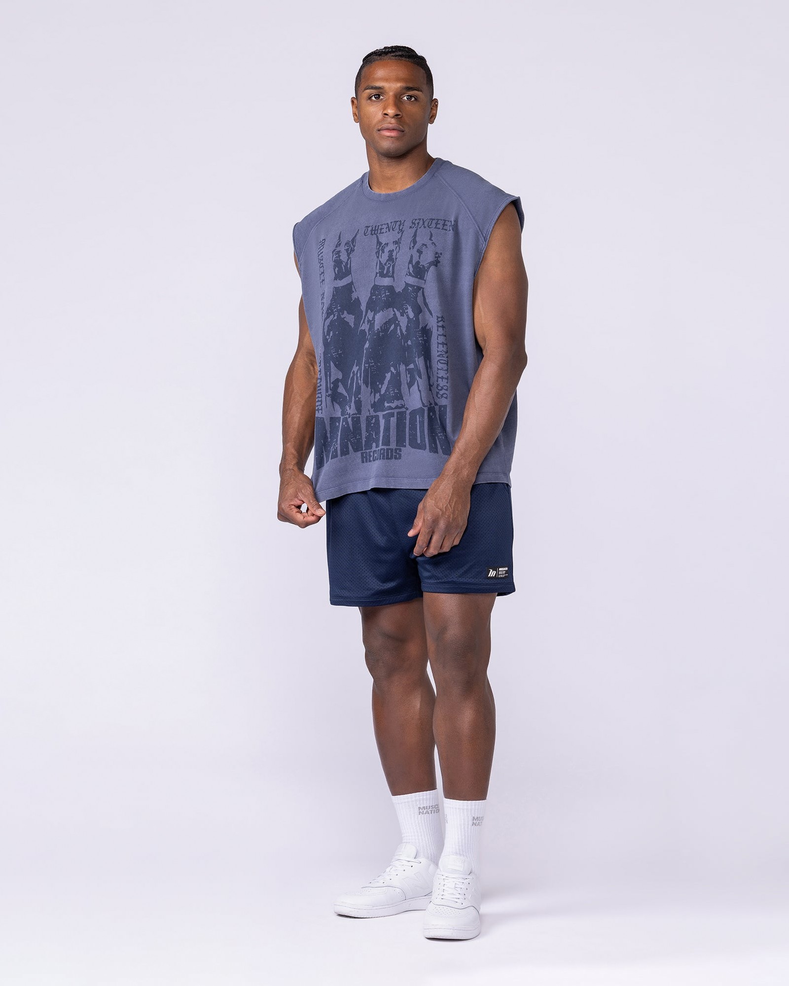 Doberman Vintage Boxy Muscle Tank - Washed Altantis