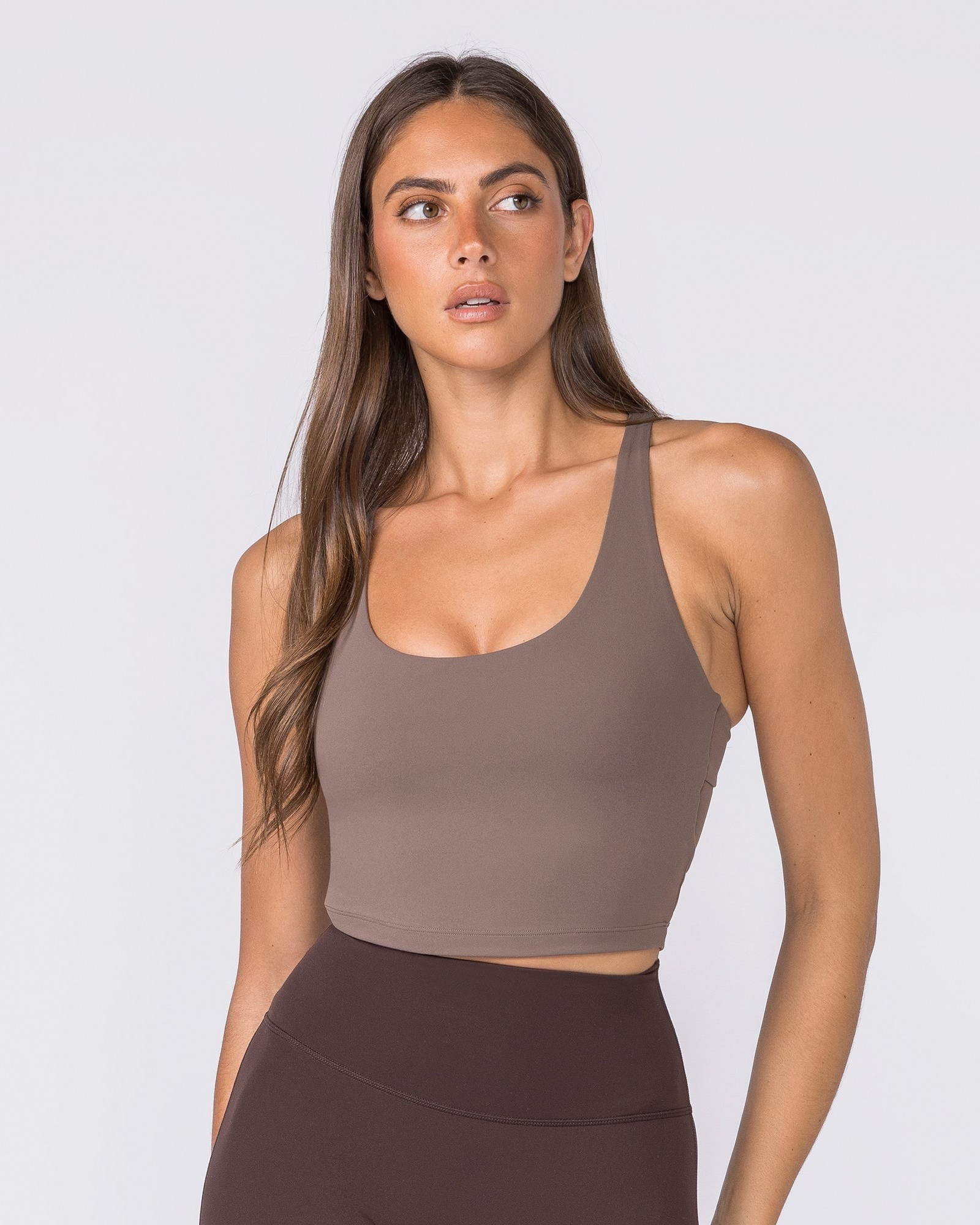 Racer Bra Tank - Taupe