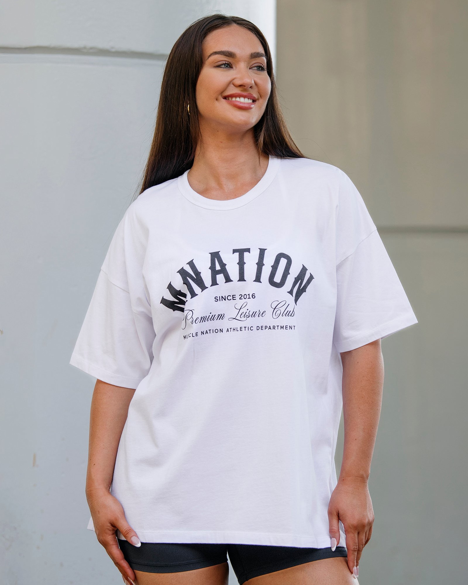 MN Saloon Oversized Tee - White