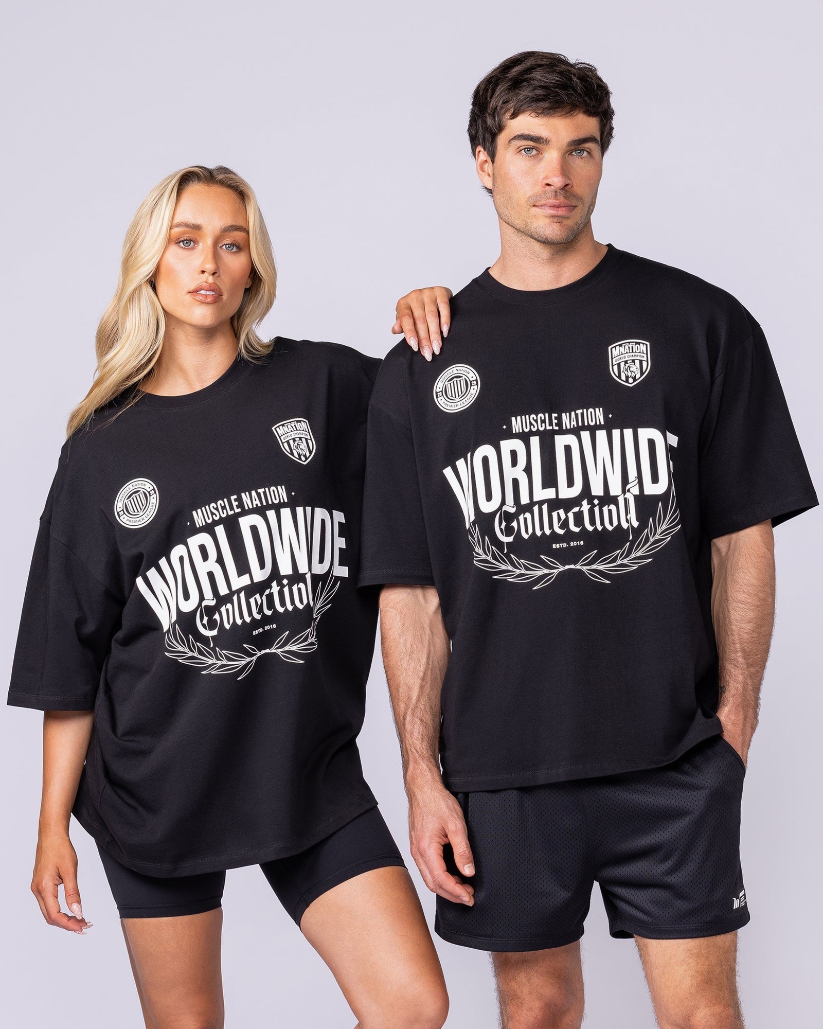 Worldwide Collection Oversized Tee - Black