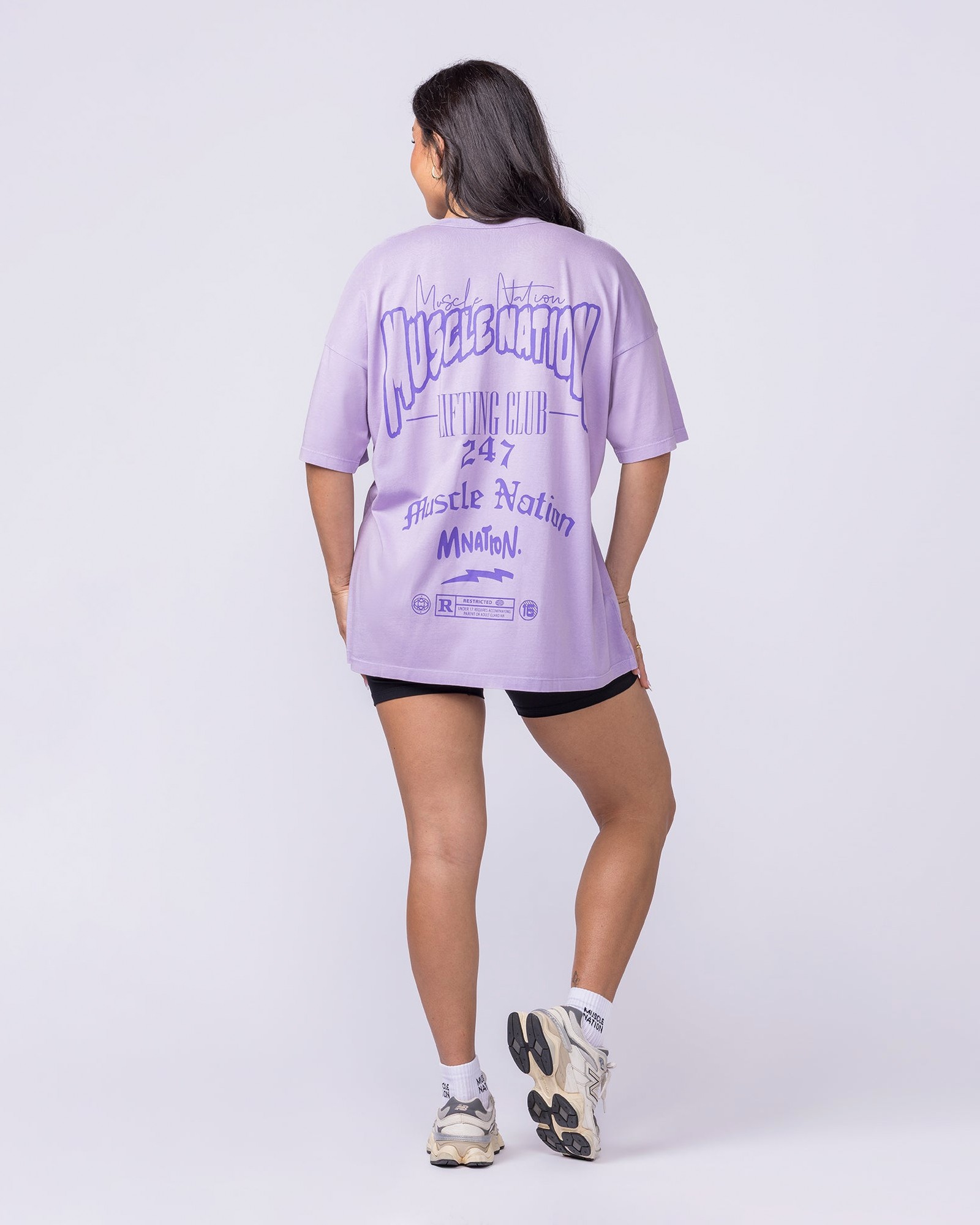 Rated R Oversized Vintage Tee - Washed Lavender