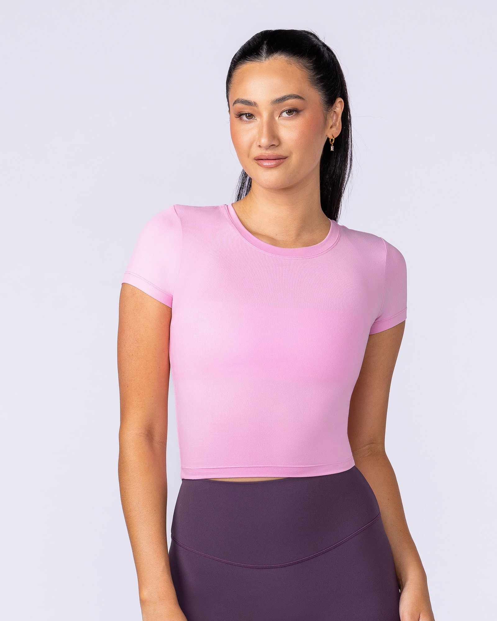 Essential Cropped Tee - Pink Pony
