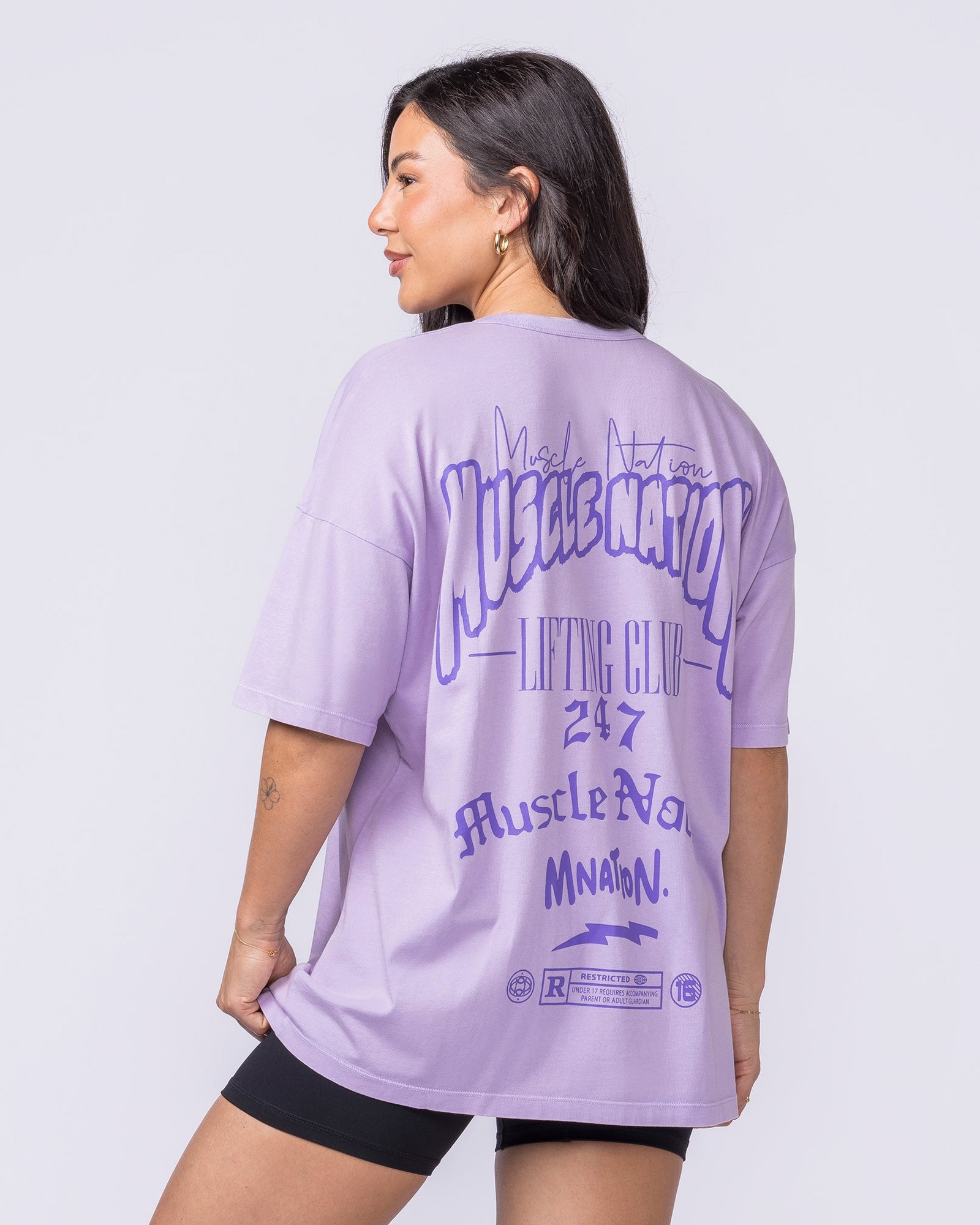Rated R Oversized Vintage Tee - Washed Lavender