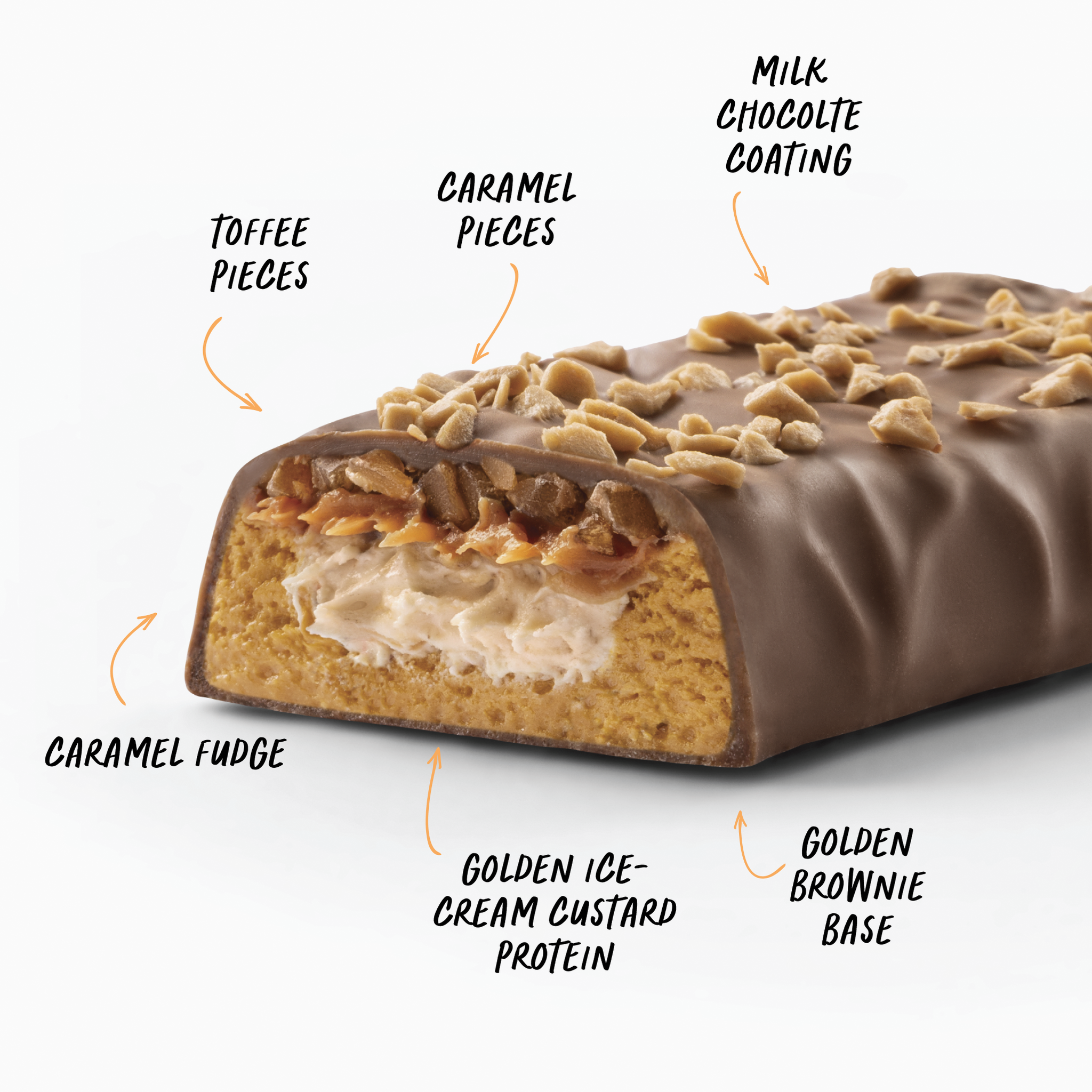 CUSTARD Protein Bar - Caramel Toffee - Box of 12