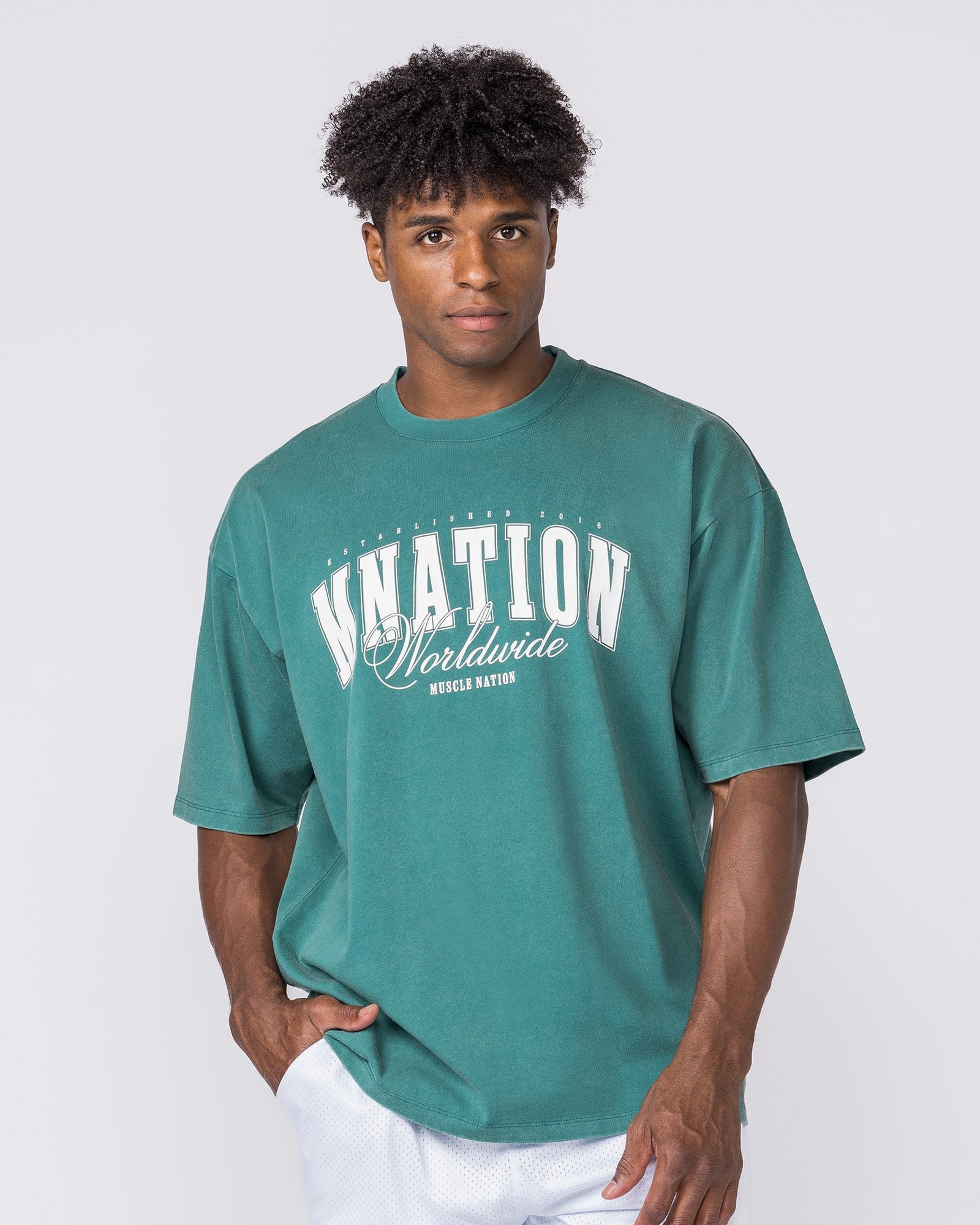 Worldclass Oversized Tee - Washed Leaf