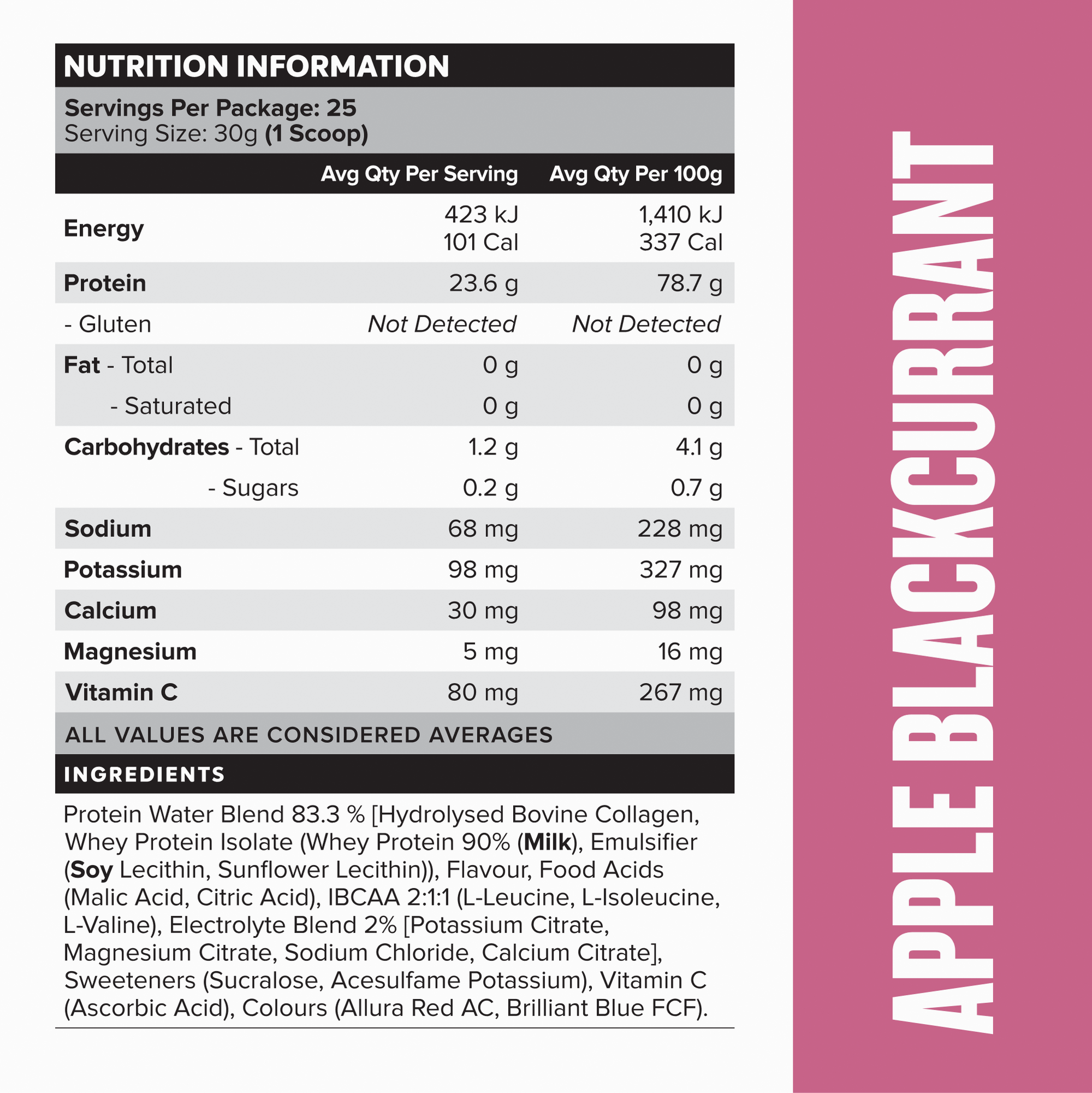 PROTEIN WATER - Apple Blackcurrant - 25 serves