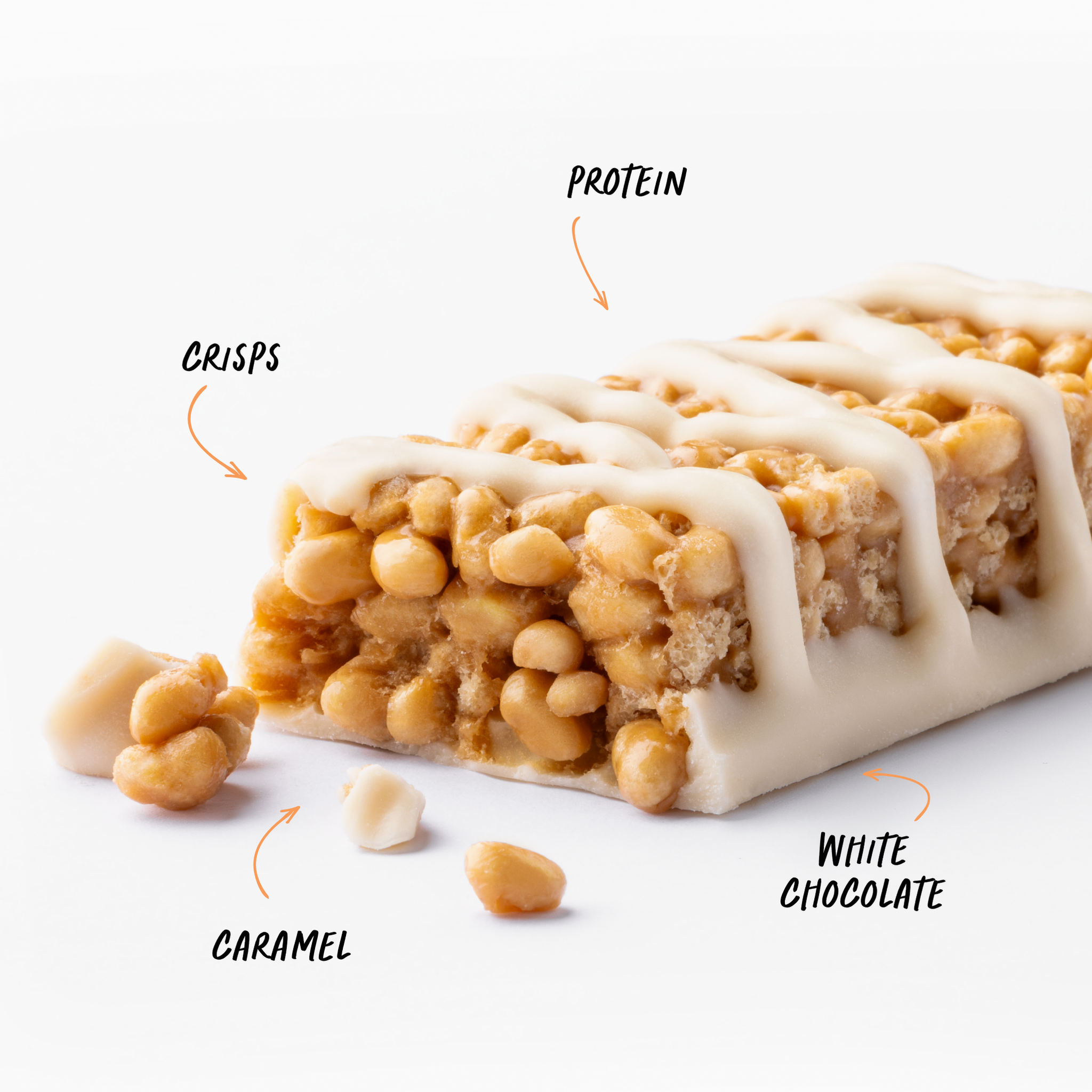 CRISP Protein Bar - White Choc Caramel - Box of 12