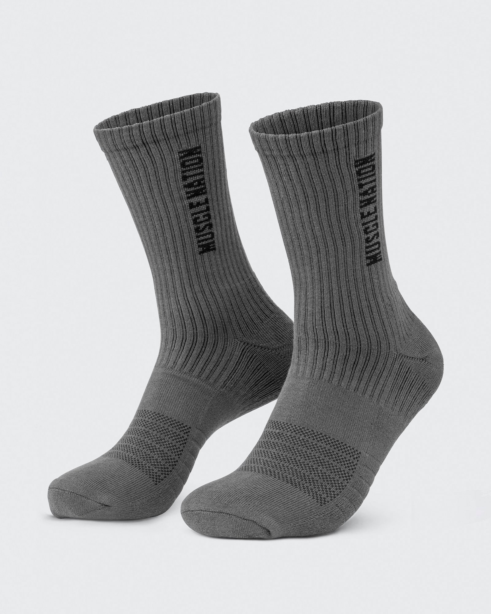 Mens Linear Crew Sock (2x Pack) - Charcoal